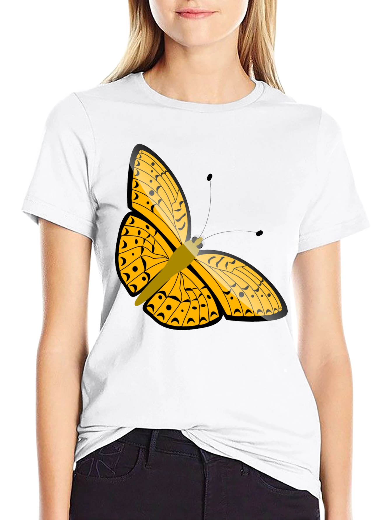 Butterfly Graphic Black T-Shirt
