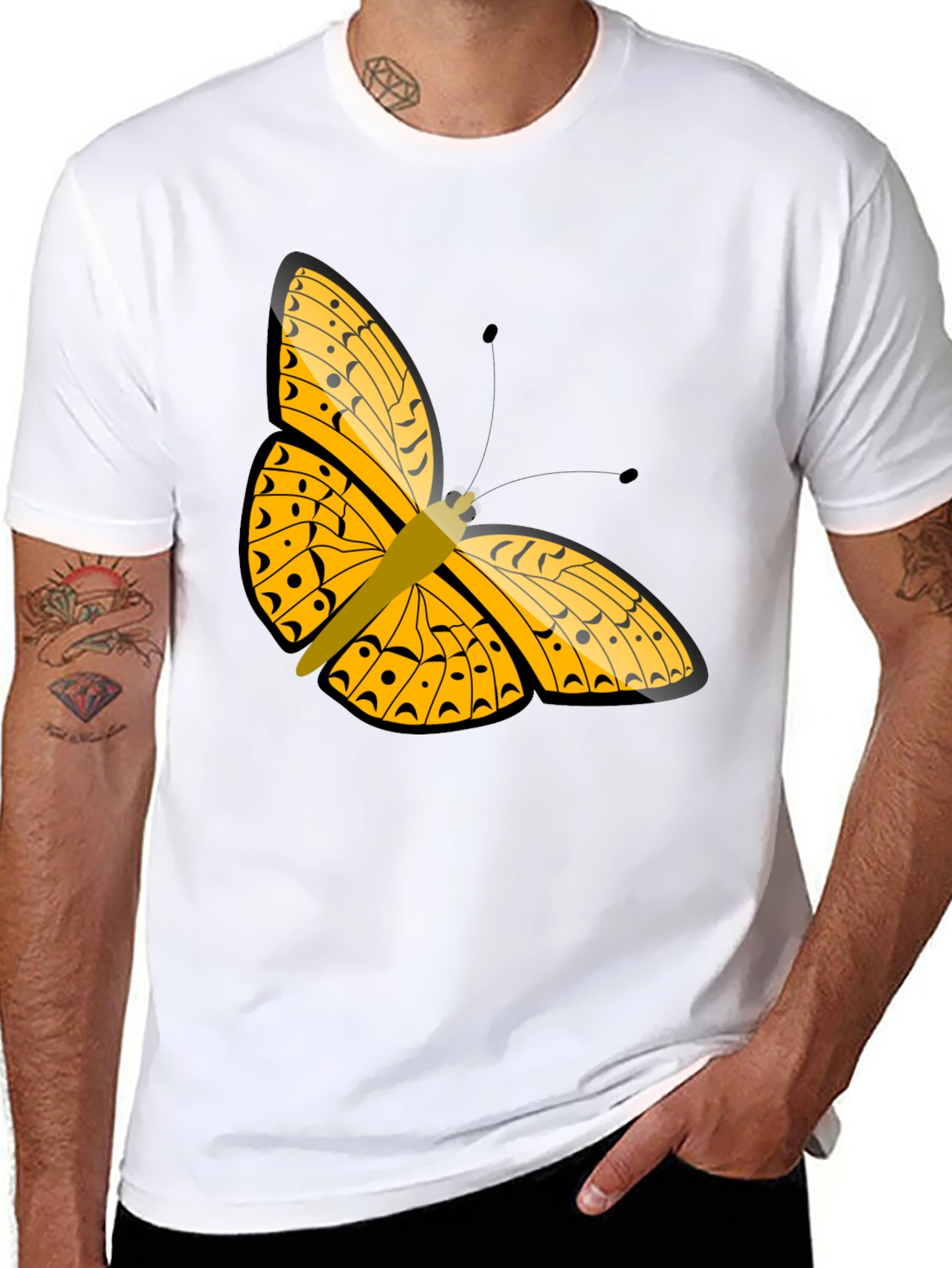 Butterfly Graphic Black T-Shirt