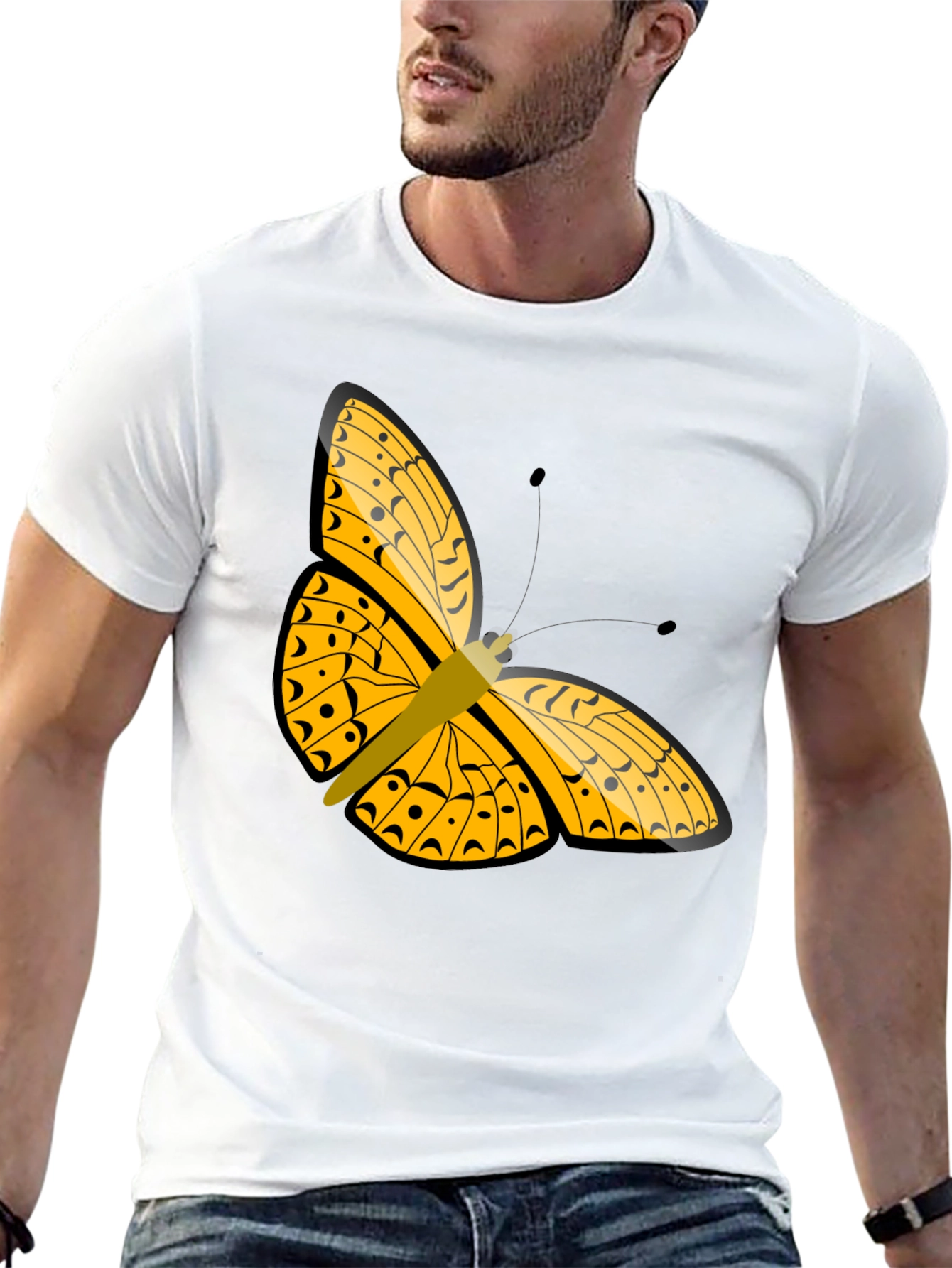 Butterfly Graphic Black T-Shirt