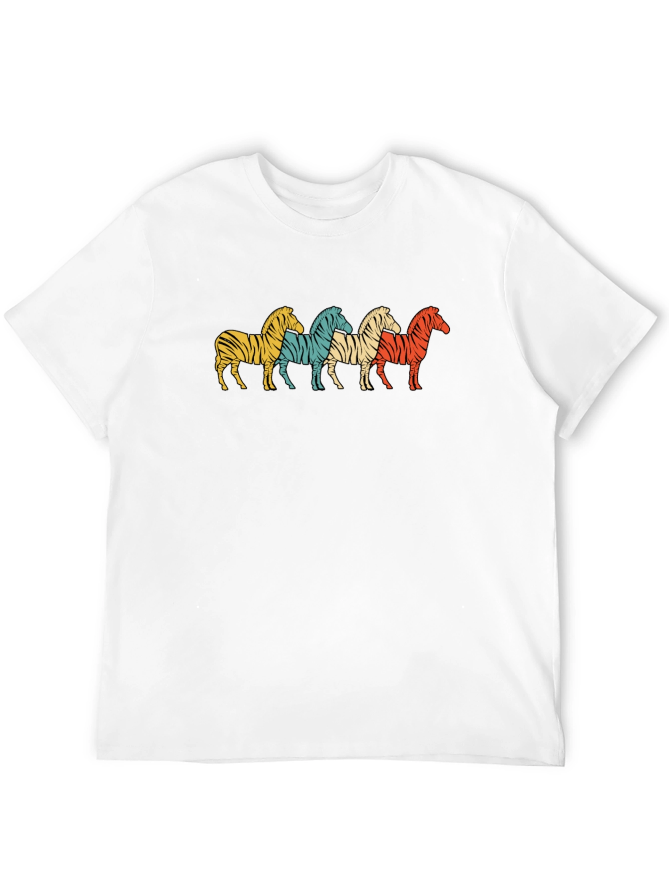 Retro Zebra Stripes Graphic T-Shirt