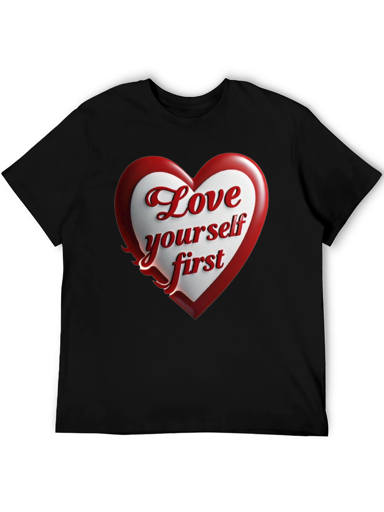 Love Yourself First Black Graphic Tee