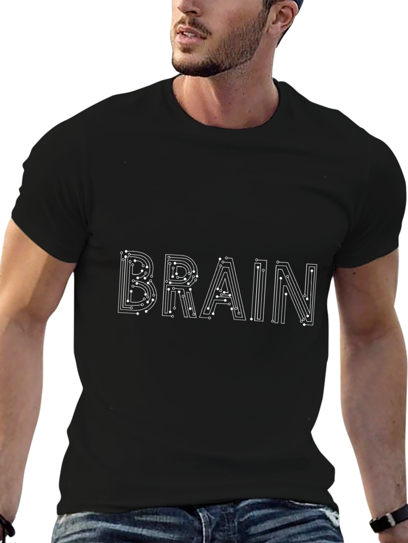Brain Circuitry Graphic T-Shirt - Black