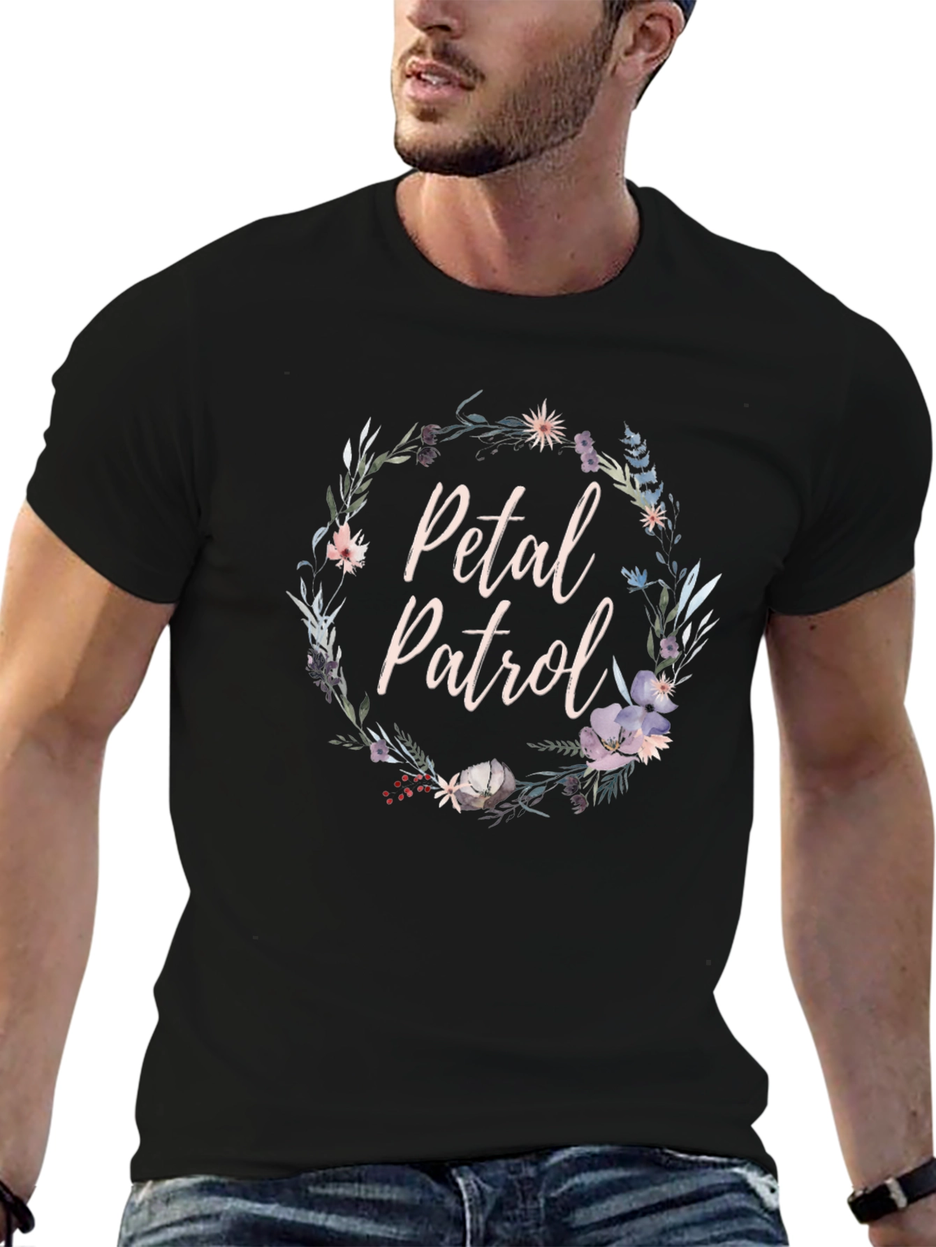 Petal Patrol Floral Graphic Tee - Unisex