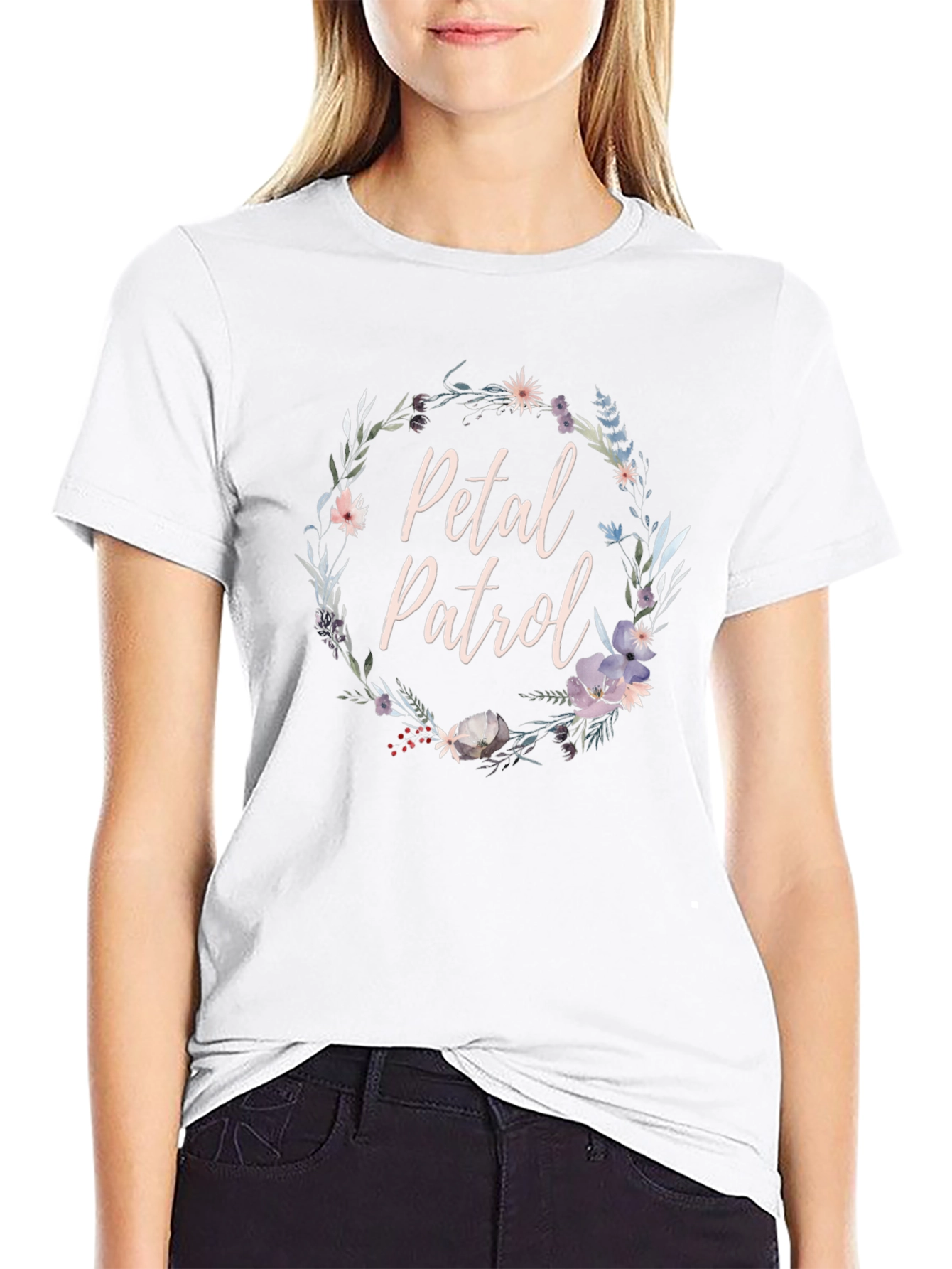 Petal Patrol Floral Graphic Tee - Unisex