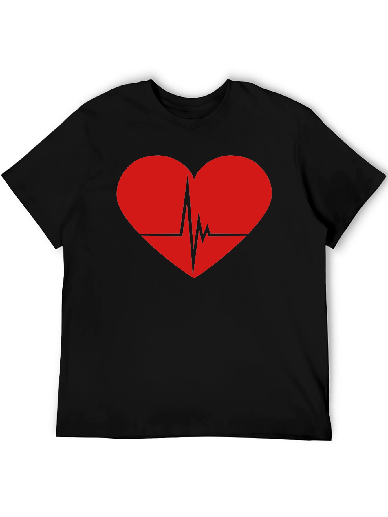 Heartbeat Graphic Tee - Black