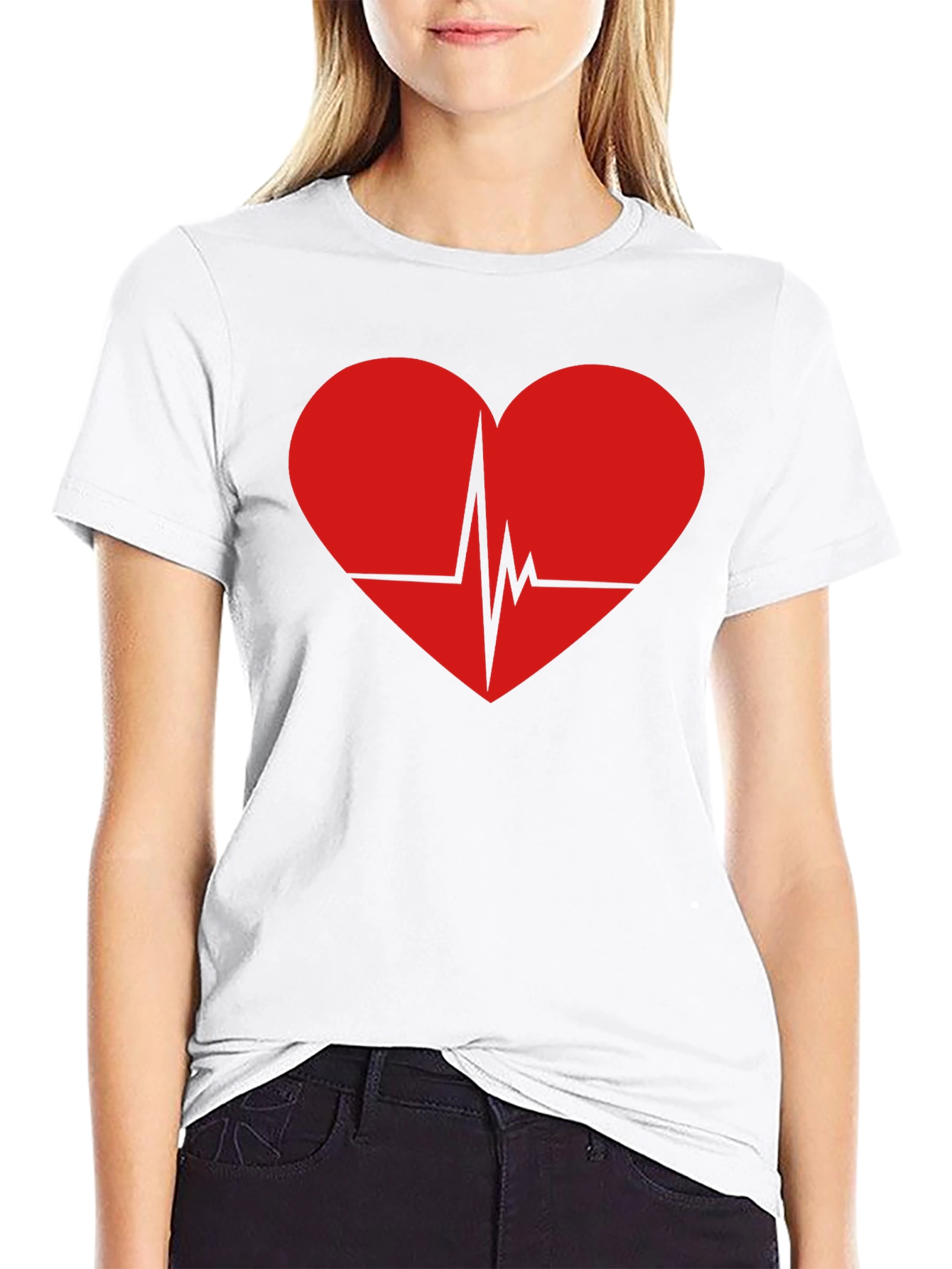 Heartbeat Graphic Tee - Black