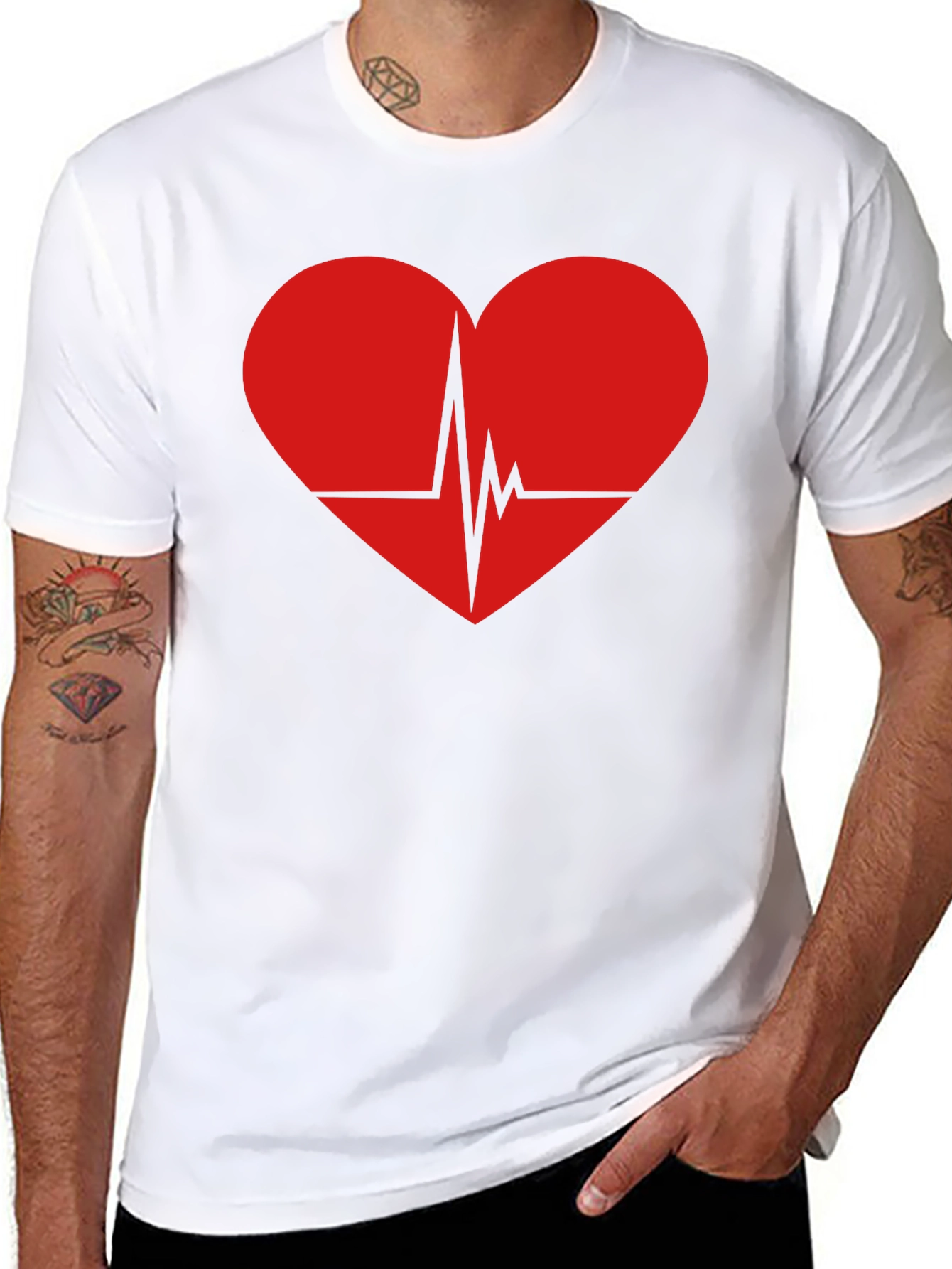 Heartbeat Graphic Tee - Black