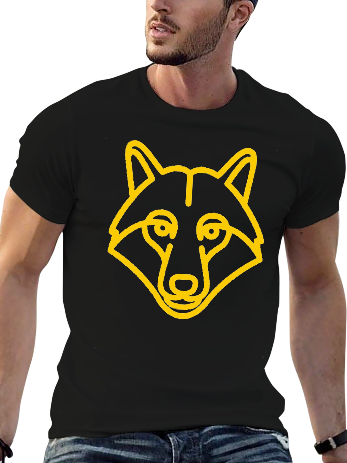 Wolf Graphic Tee - Modern Minimalist Design