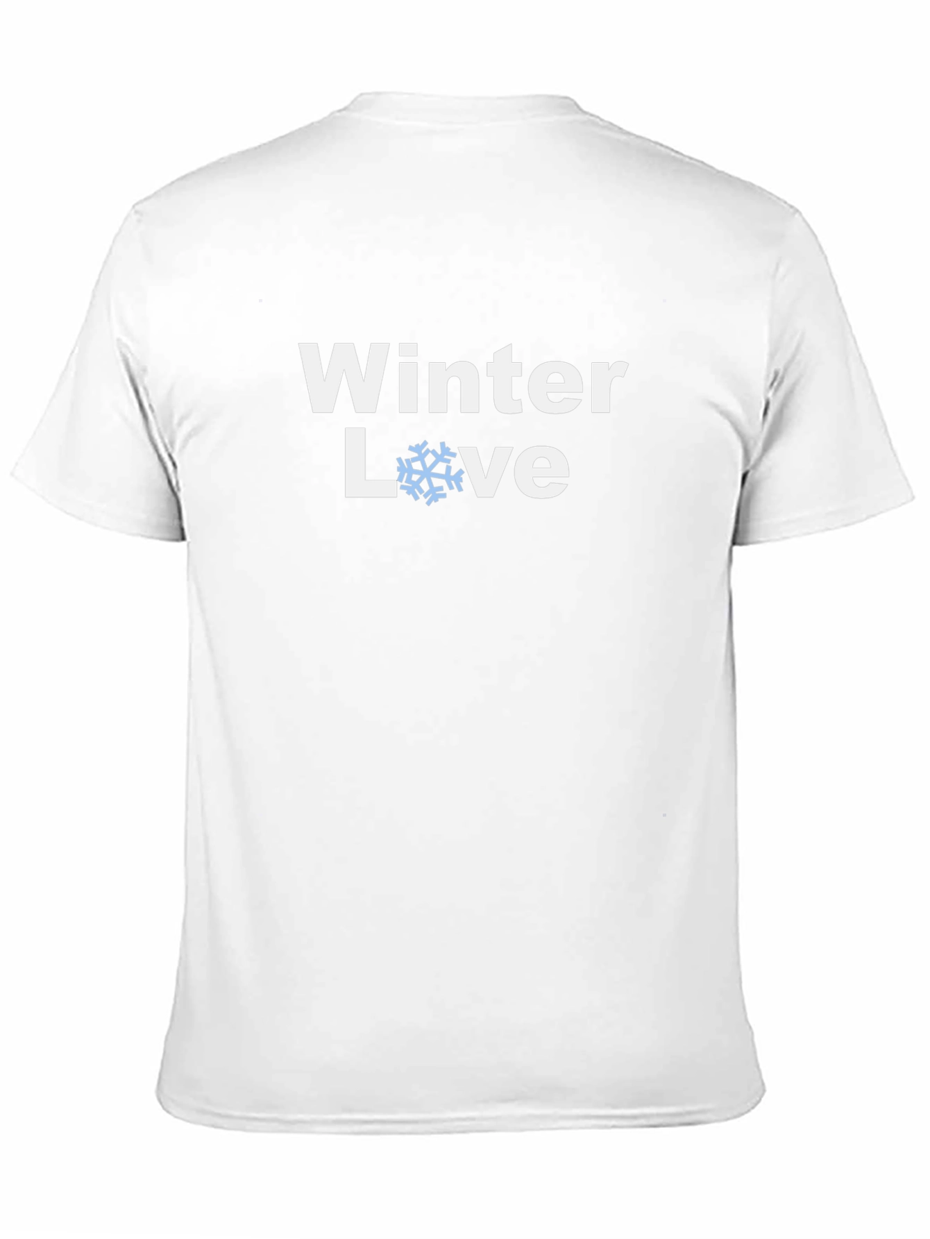 Winter Love Snowflake Graphic T-Shirt - Black