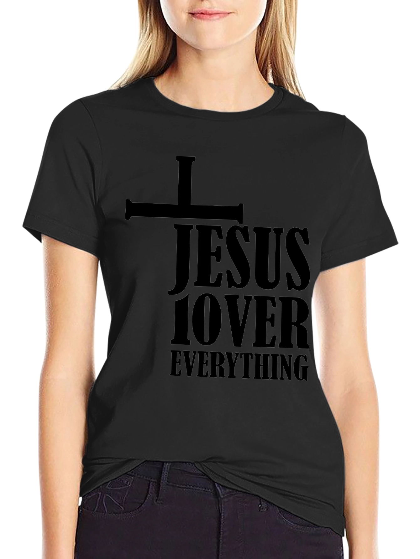 Jesus Lover Everything Graphic Tee - Black T-Shirt