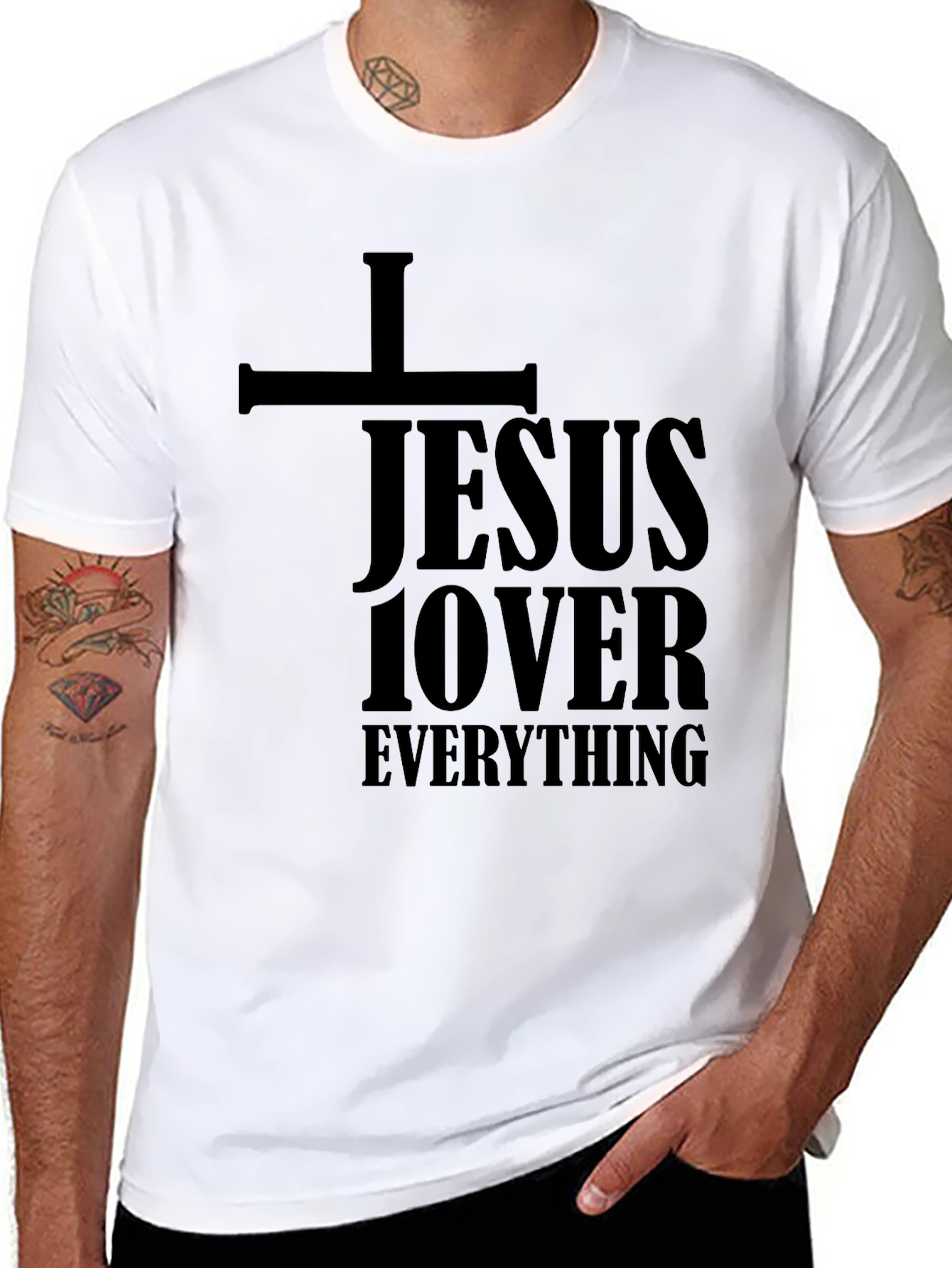 Jesus Lover Everything Graphic Tee - Black T-Shirt