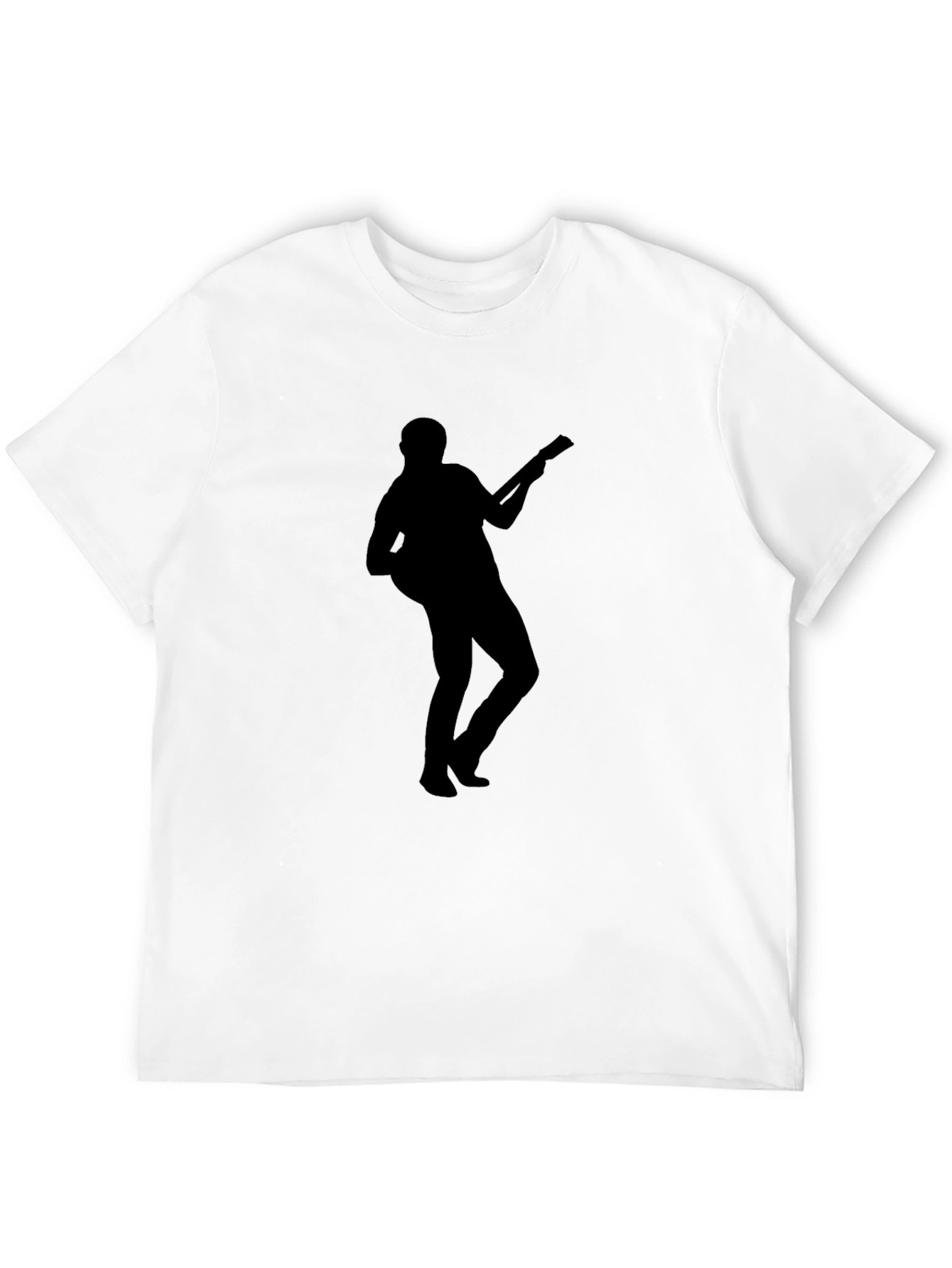 Silhouette Guitar Player Black T-Shirt