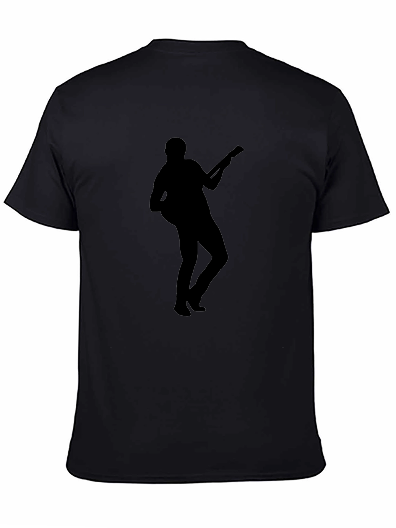 Silhouette Guitar Player Black T-Shirt