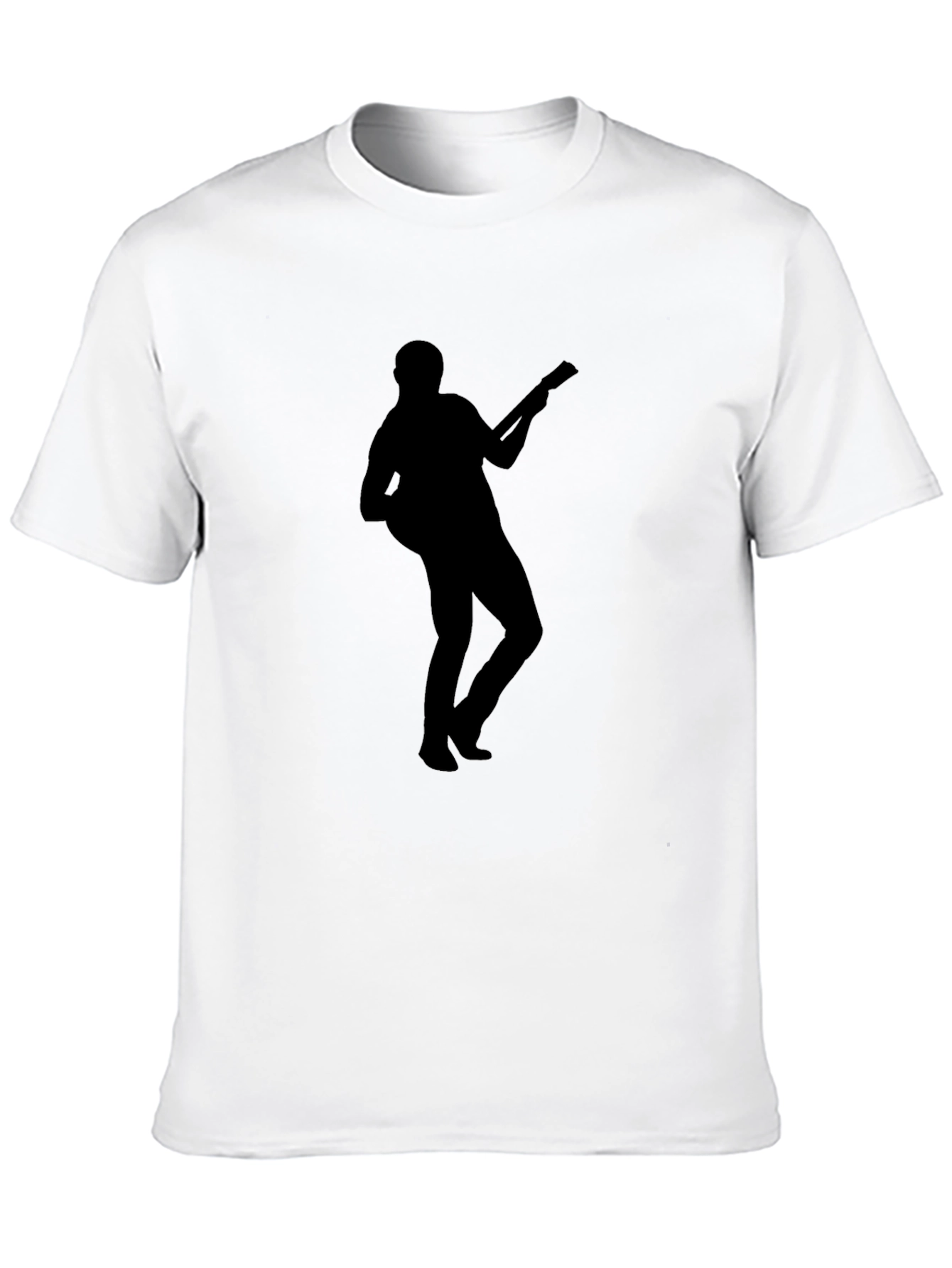 Silhouette Guitar Player Black T-Shirt