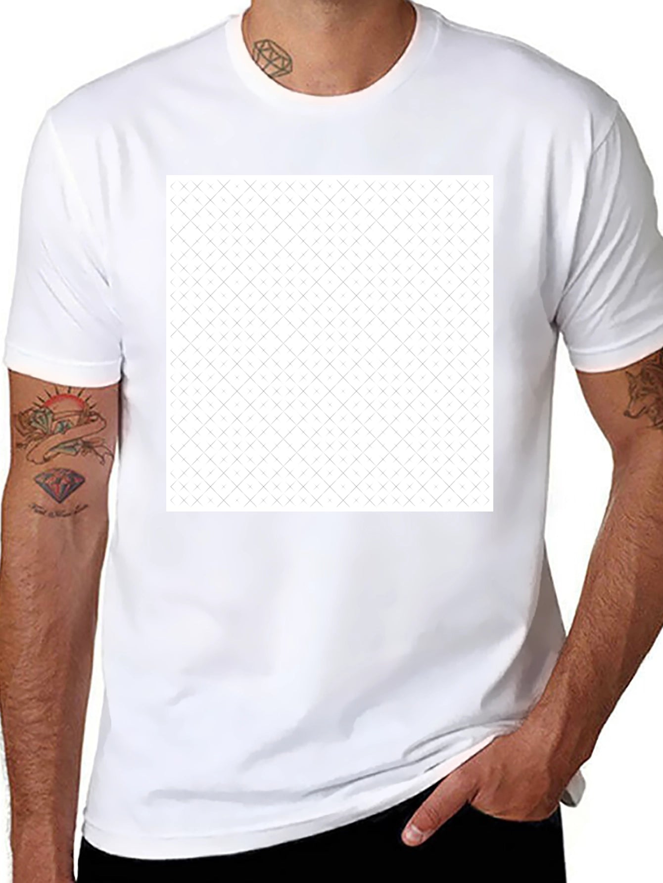 Modern Pattern Tee - Black