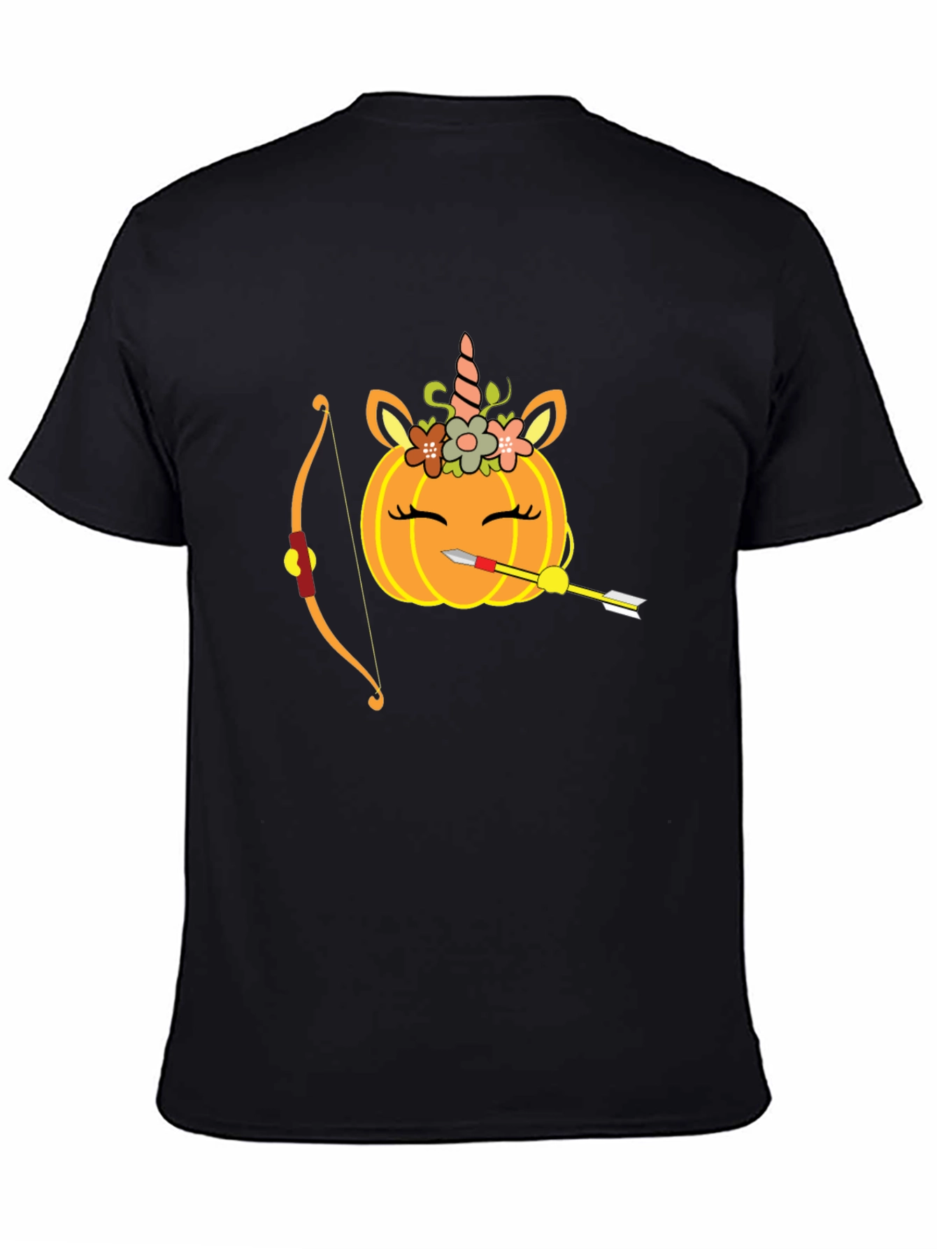 Unicorn Pumpkin Bow Arrow T-Shirt