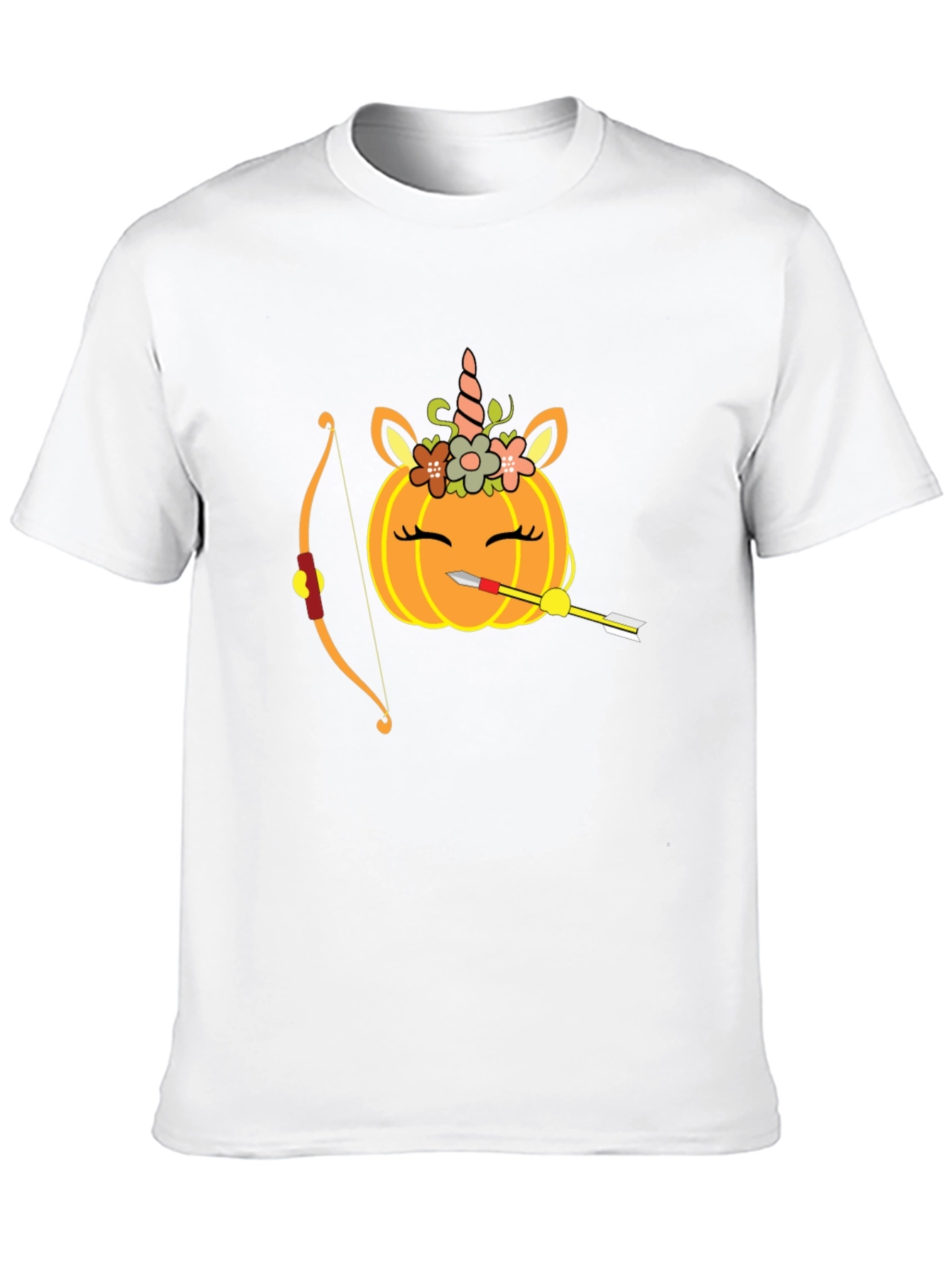 Unicorn Pumpkin Bow Arrow T-Shirt