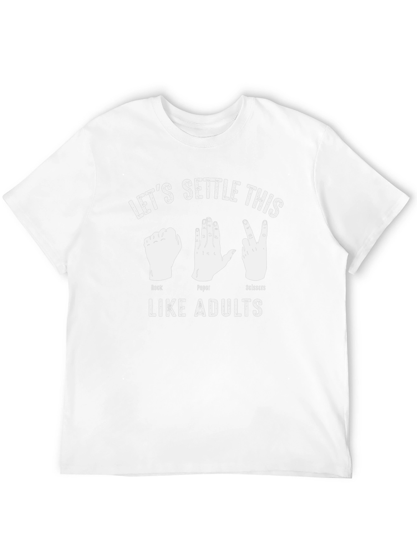 Rock Paper Scissors Adulting Black T-Shirt