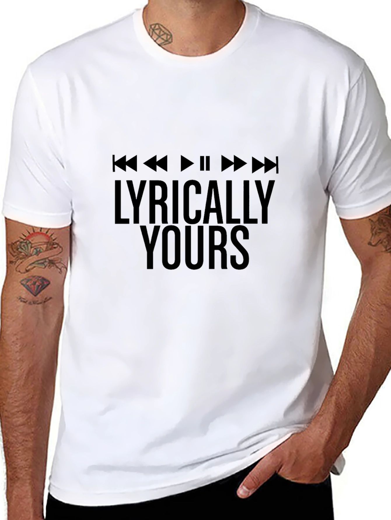 Lyrically Yours Black Graphic Tee