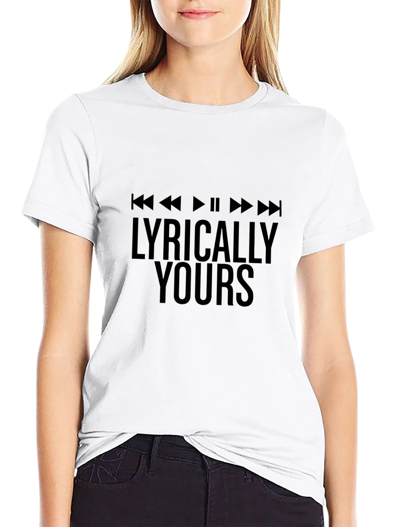 Lyrically Yours Black Graphic Tee