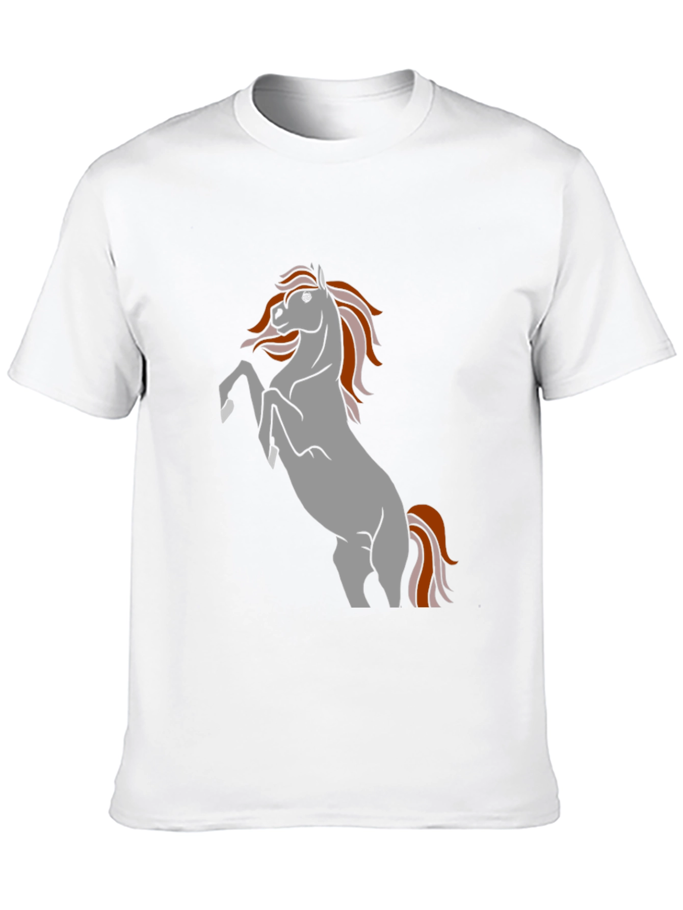 Black T-Shirt with Horse Graphic