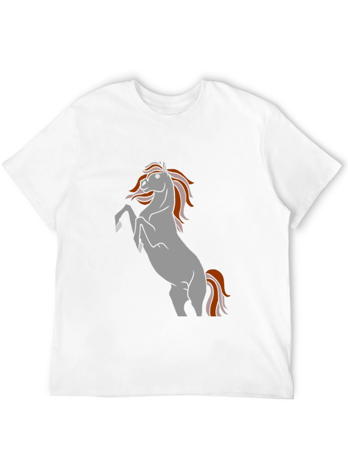 Black T-Shirt with Horse Graphic