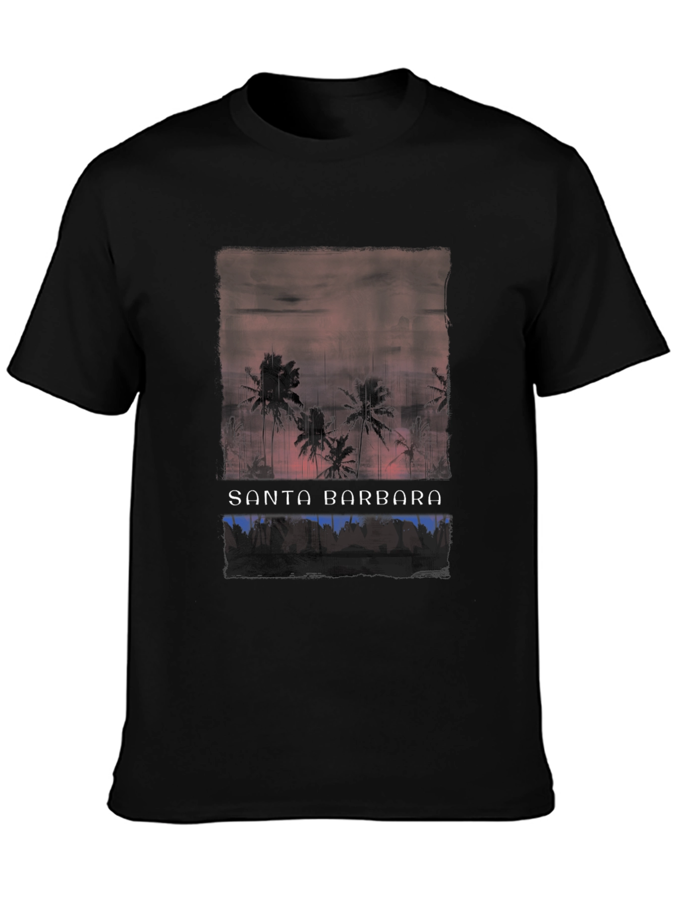 Santa Barbara Palm Tee - Retro Beach Vibes