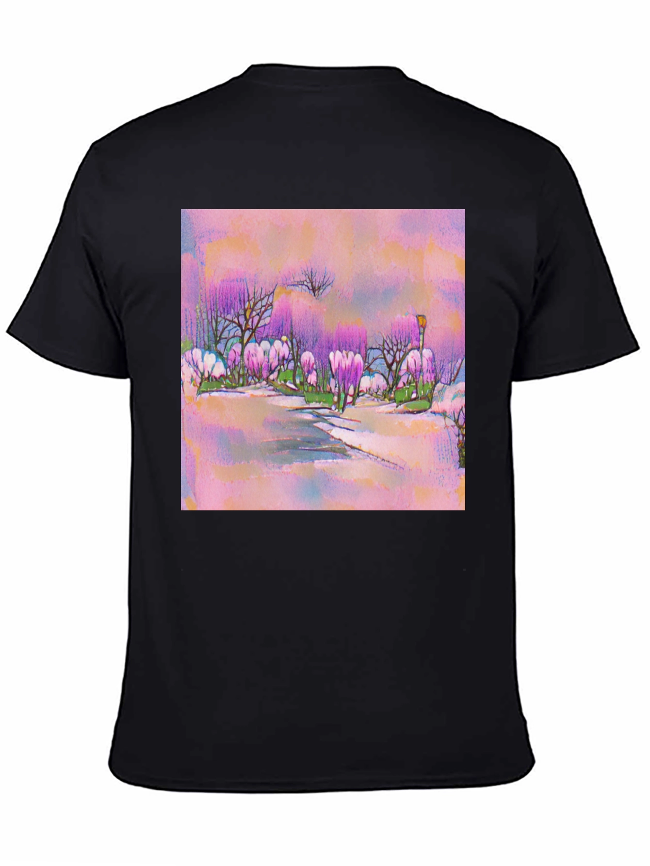 Pink Watercolor Landscape T-Shirt