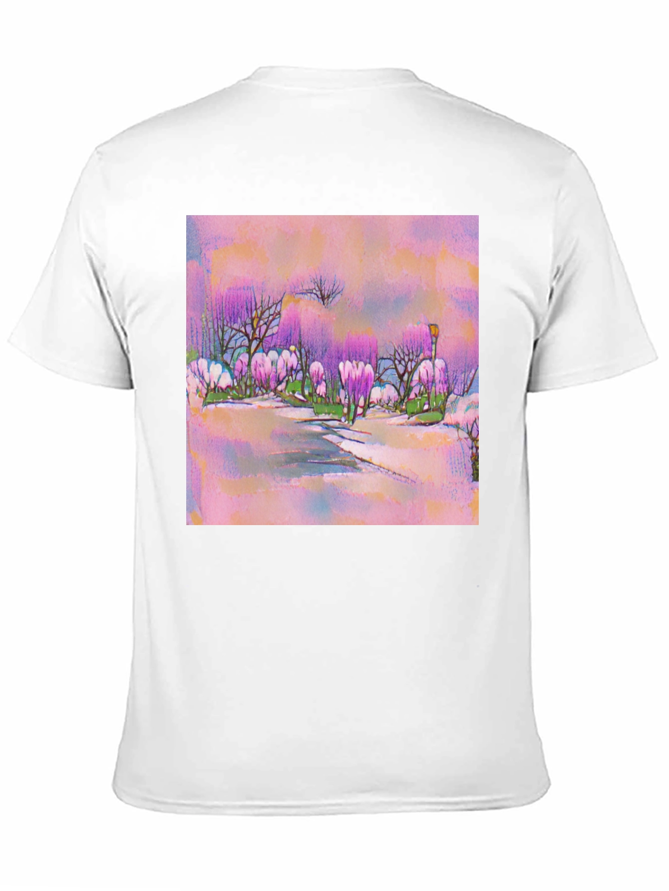 Pink Watercolor Landscape T-Shirt