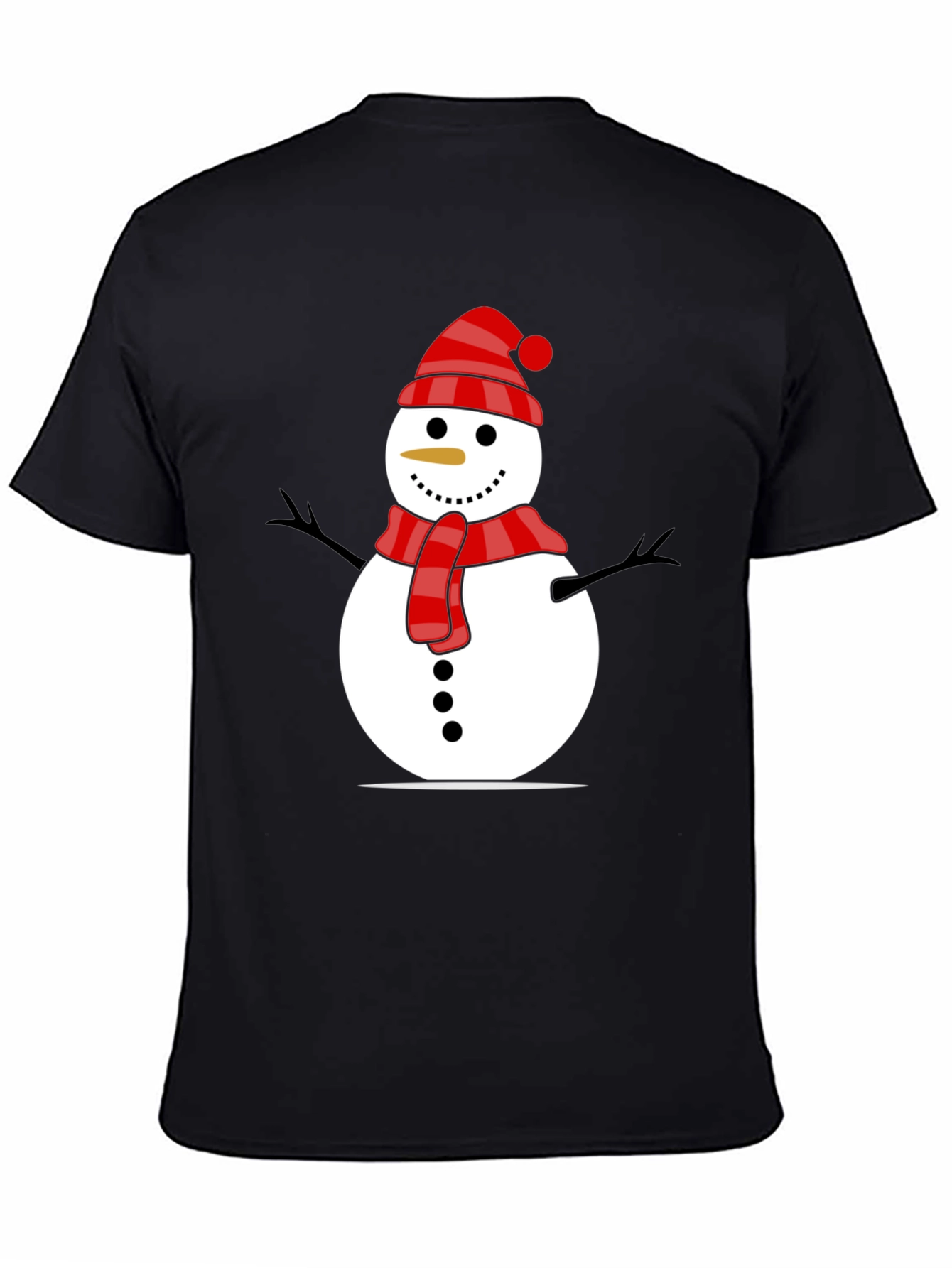 Festive Snowman Graphic Tee - Holiday Cheer