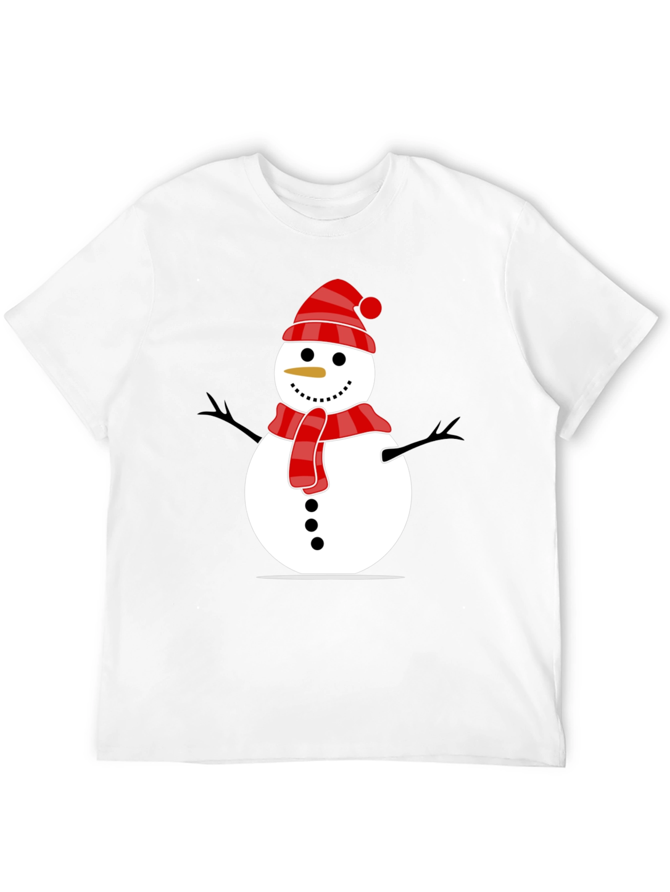 Festive Snowman Graphic Tee - Holiday Cheer