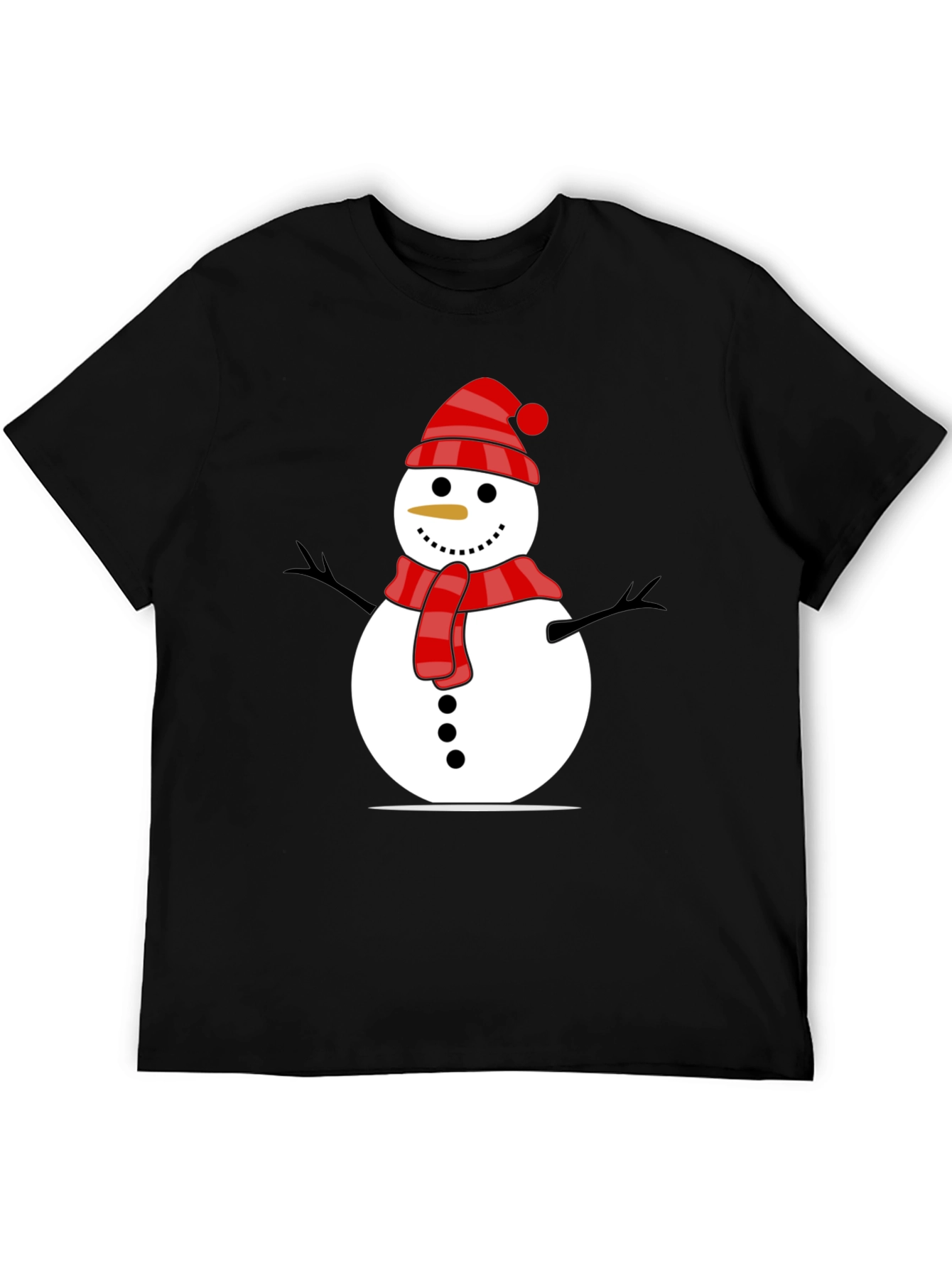 Festive Snowman Graphic Tee - Holiday Cheer
