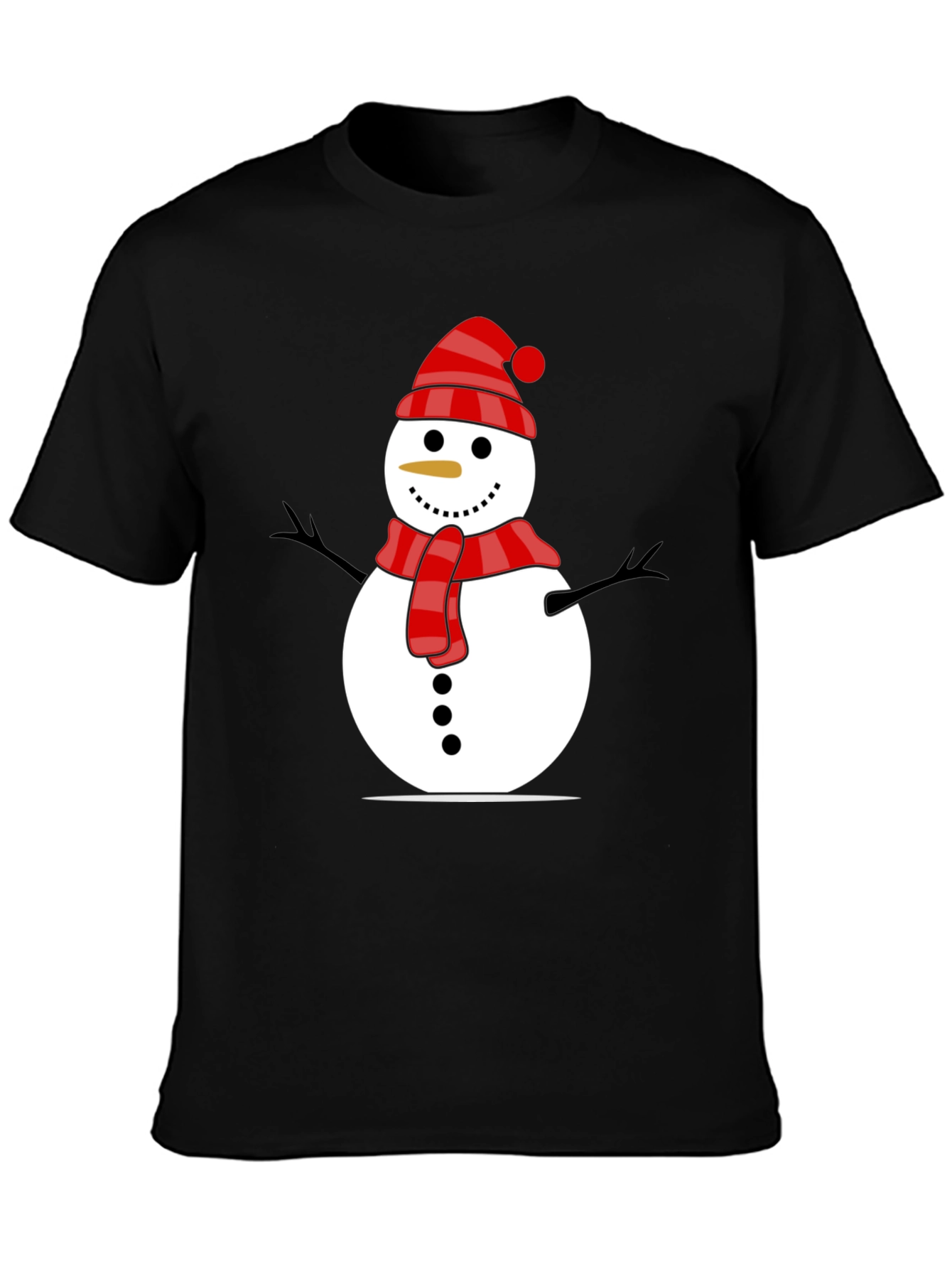 Festive Snowman Graphic Tee - Holiday Cheer