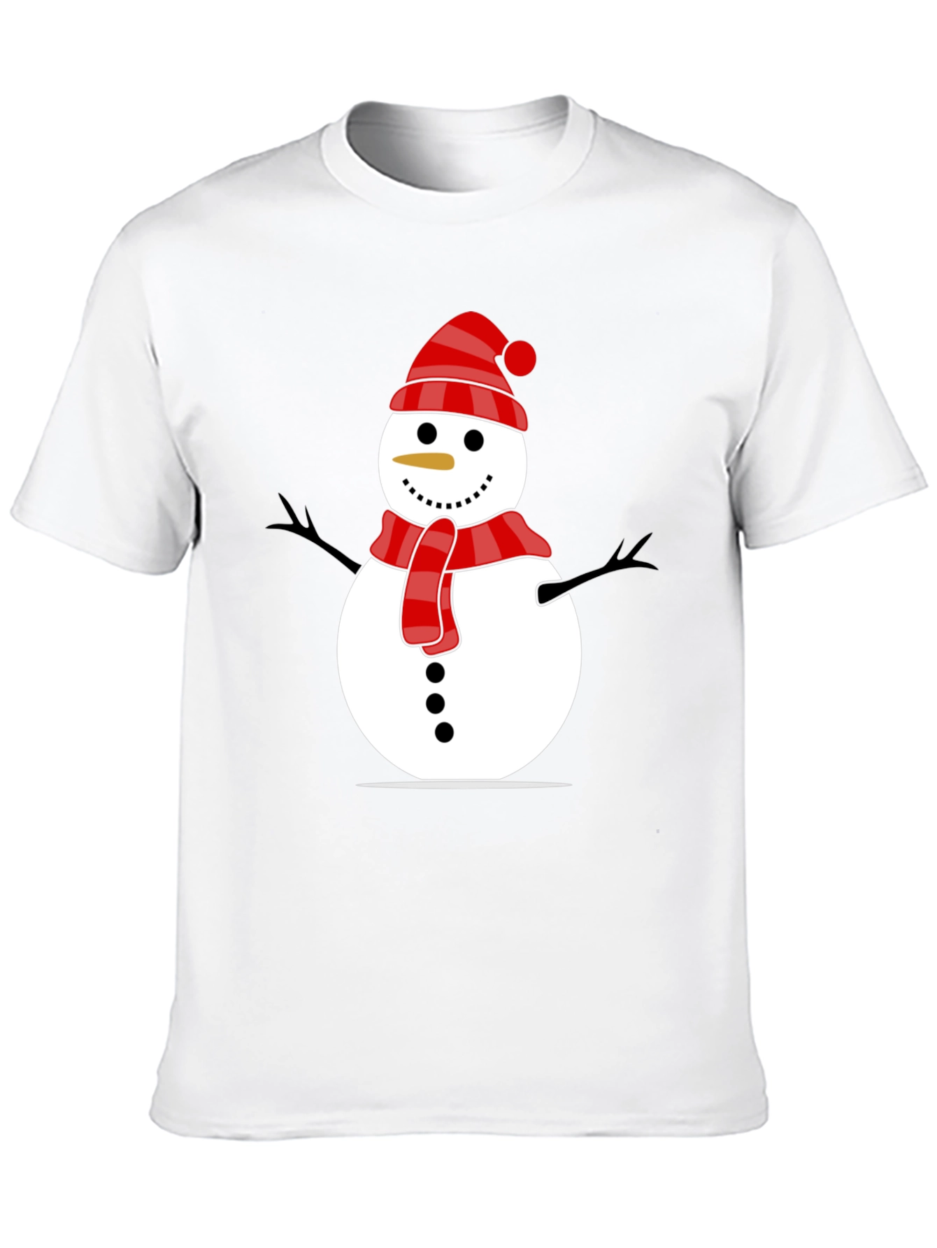 Festive Snowman Graphic Tee - Holiday Cheer