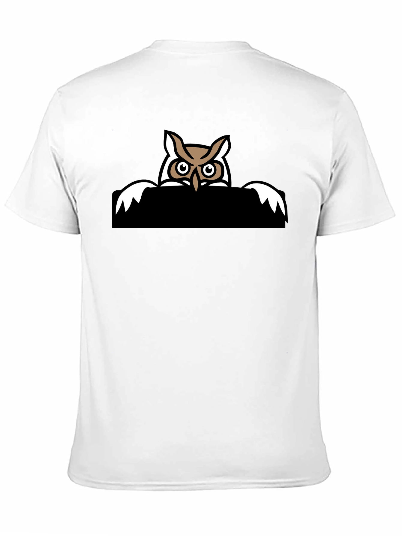 Cool Owl Graphic Tee - Black Cotton T-Shirt