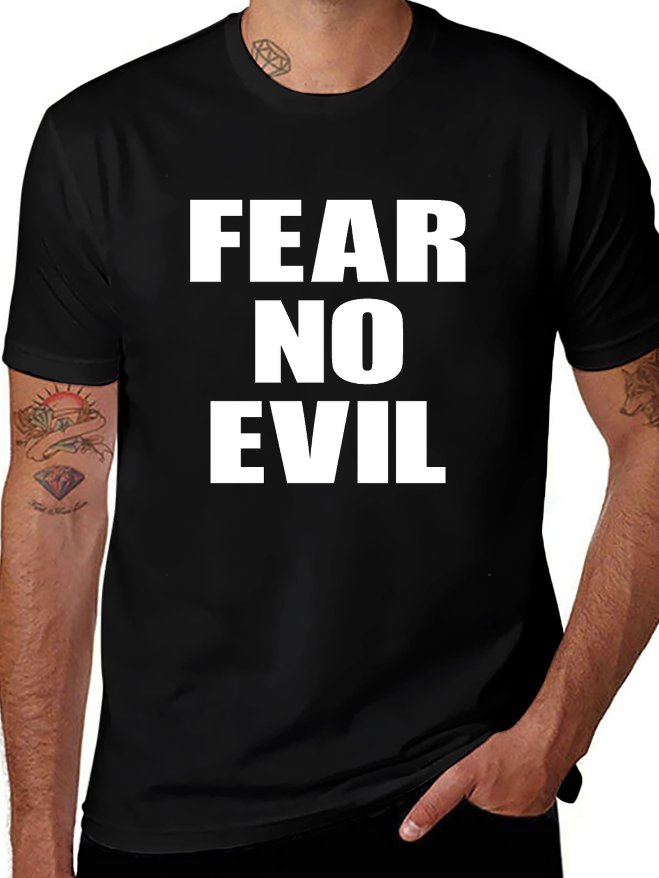 Fear No Evil Graphic T-Shirt - Black