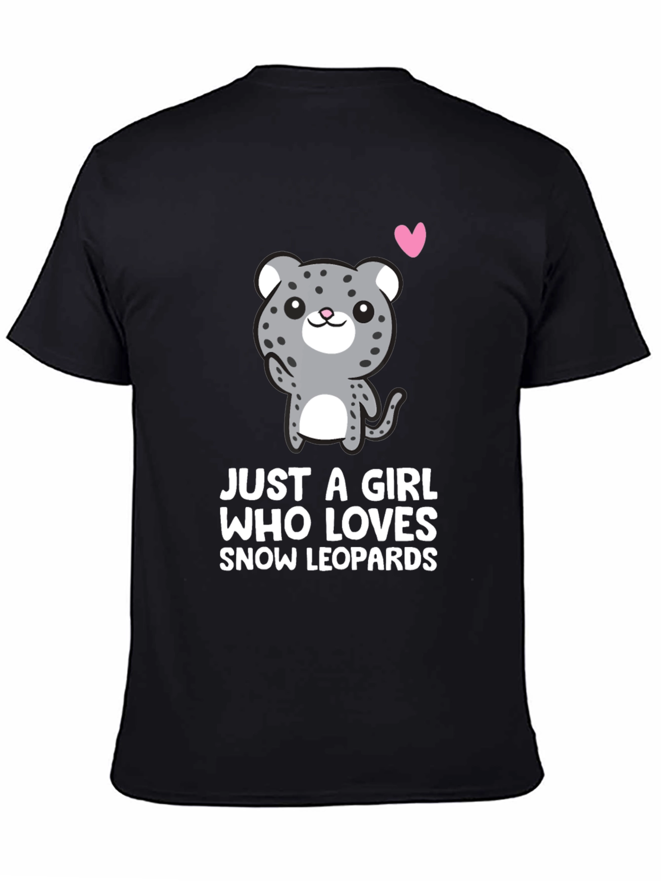 Snow Leopard Lover T-Shirt - Cute Cartoon Design