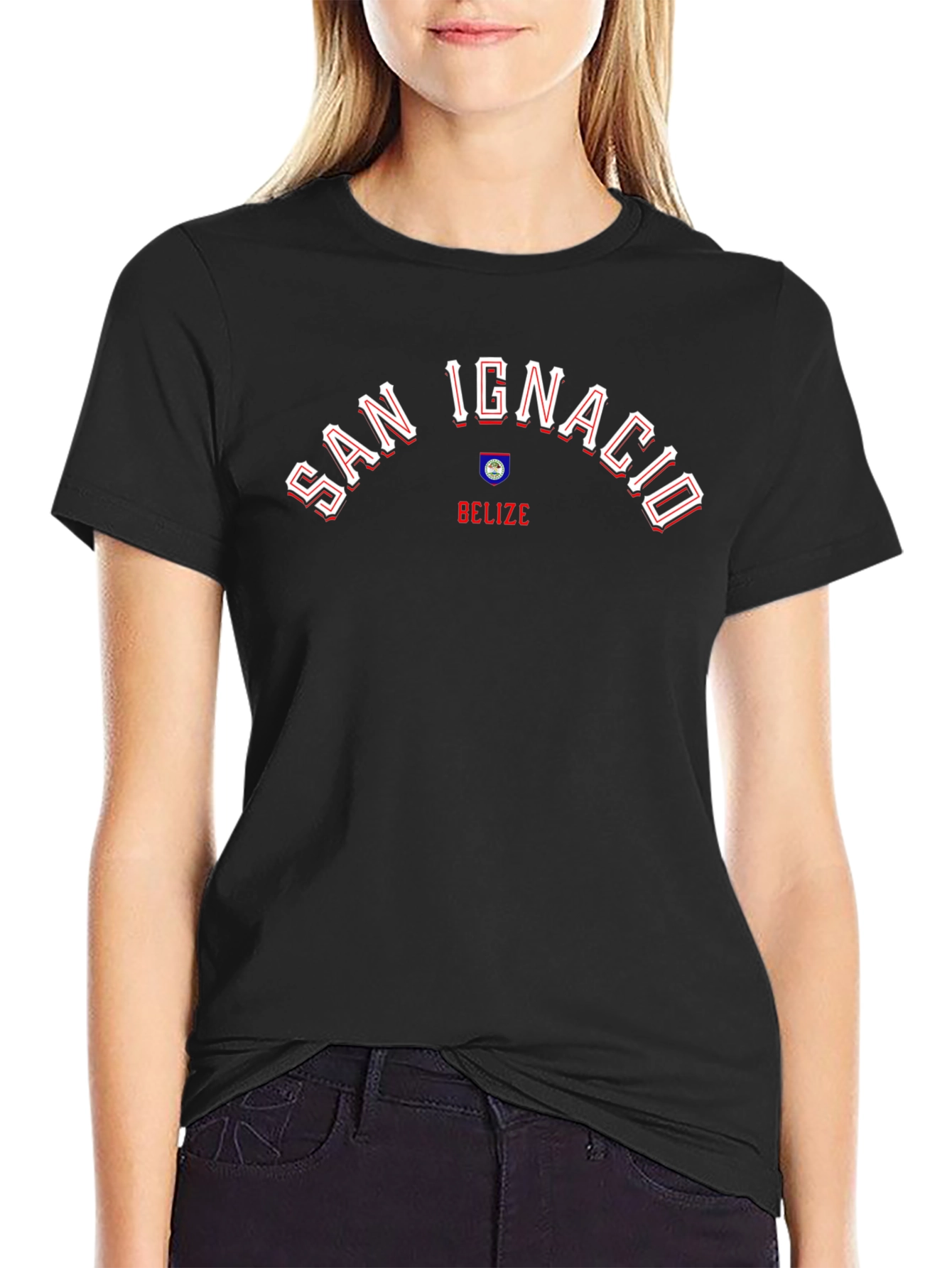 San Ignacio Belize T-Shirt - Black Graphic Tee