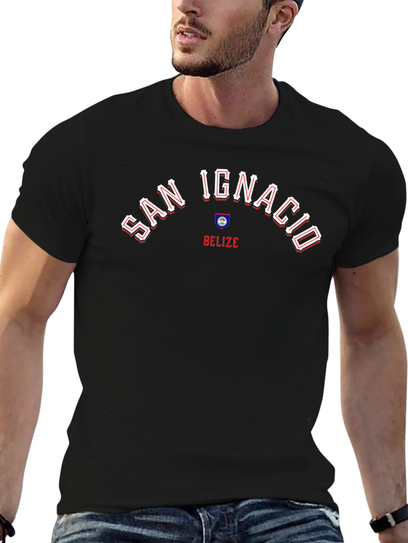 San Ignacio Belize T-Shirt - Black Graphic Tee