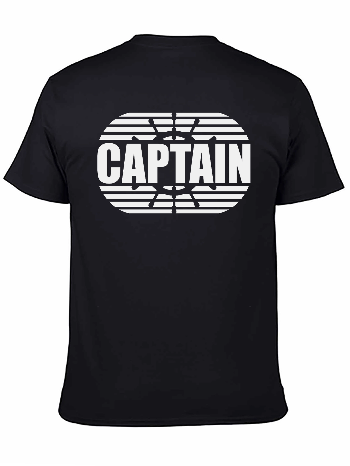 Captain Graphic Print Black T-Shirt