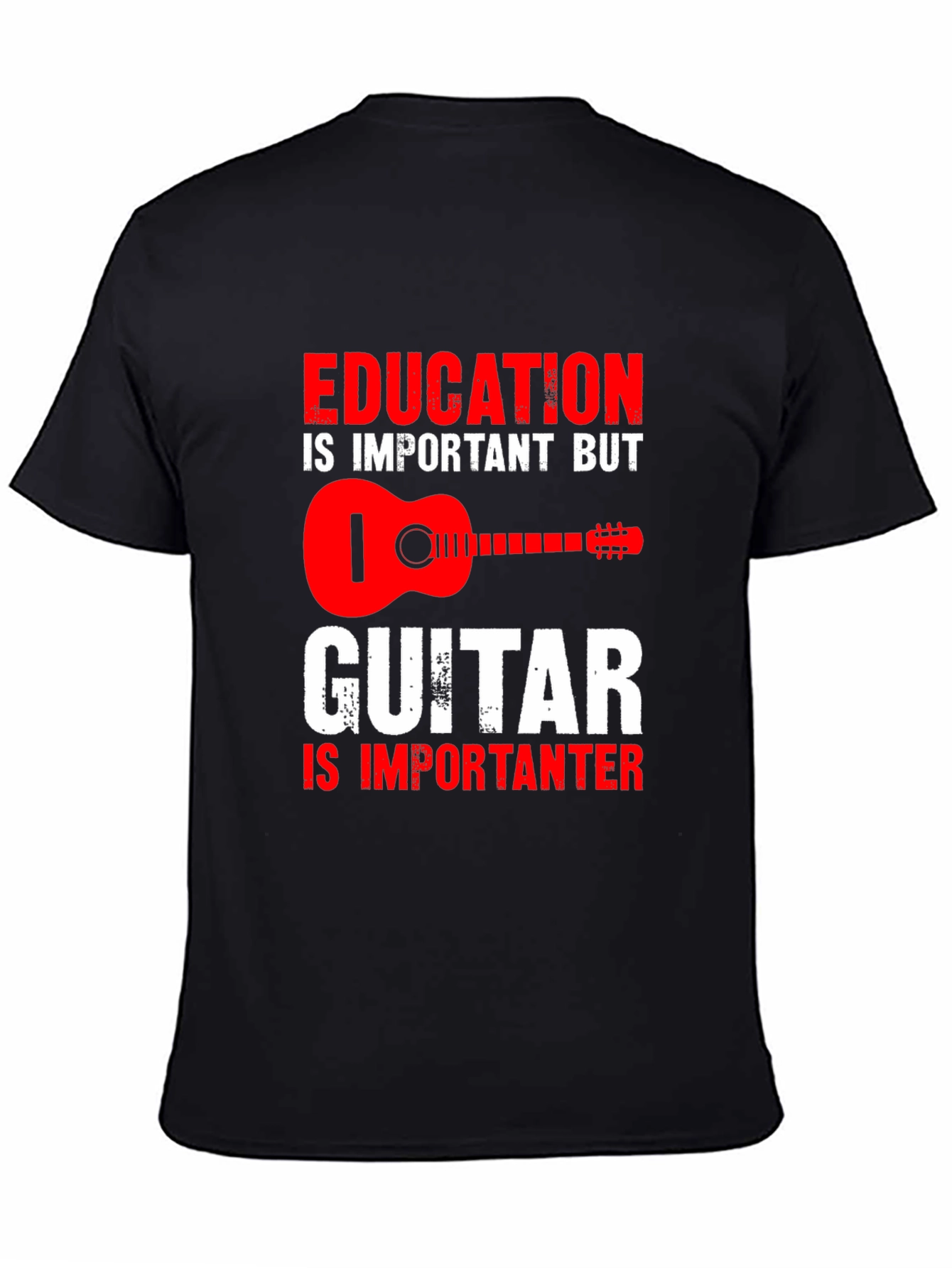 Education vs Guitar T-Shirt
