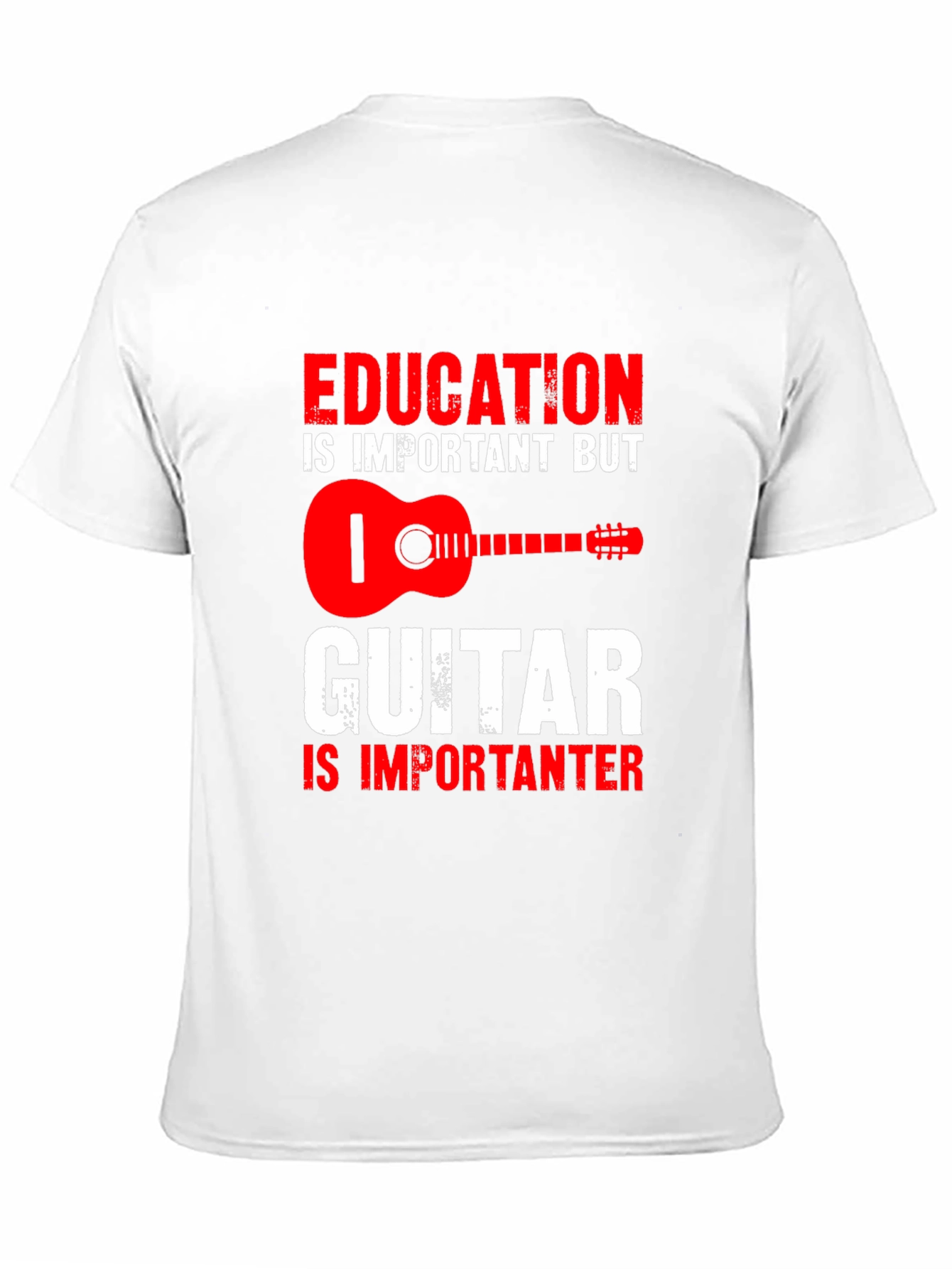 Education vs Guitar T-Shirt