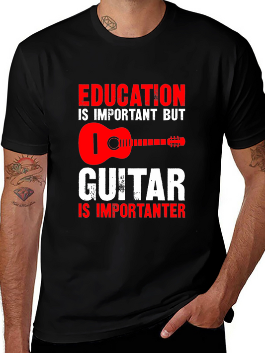 Education vs Guitar T-Shirt