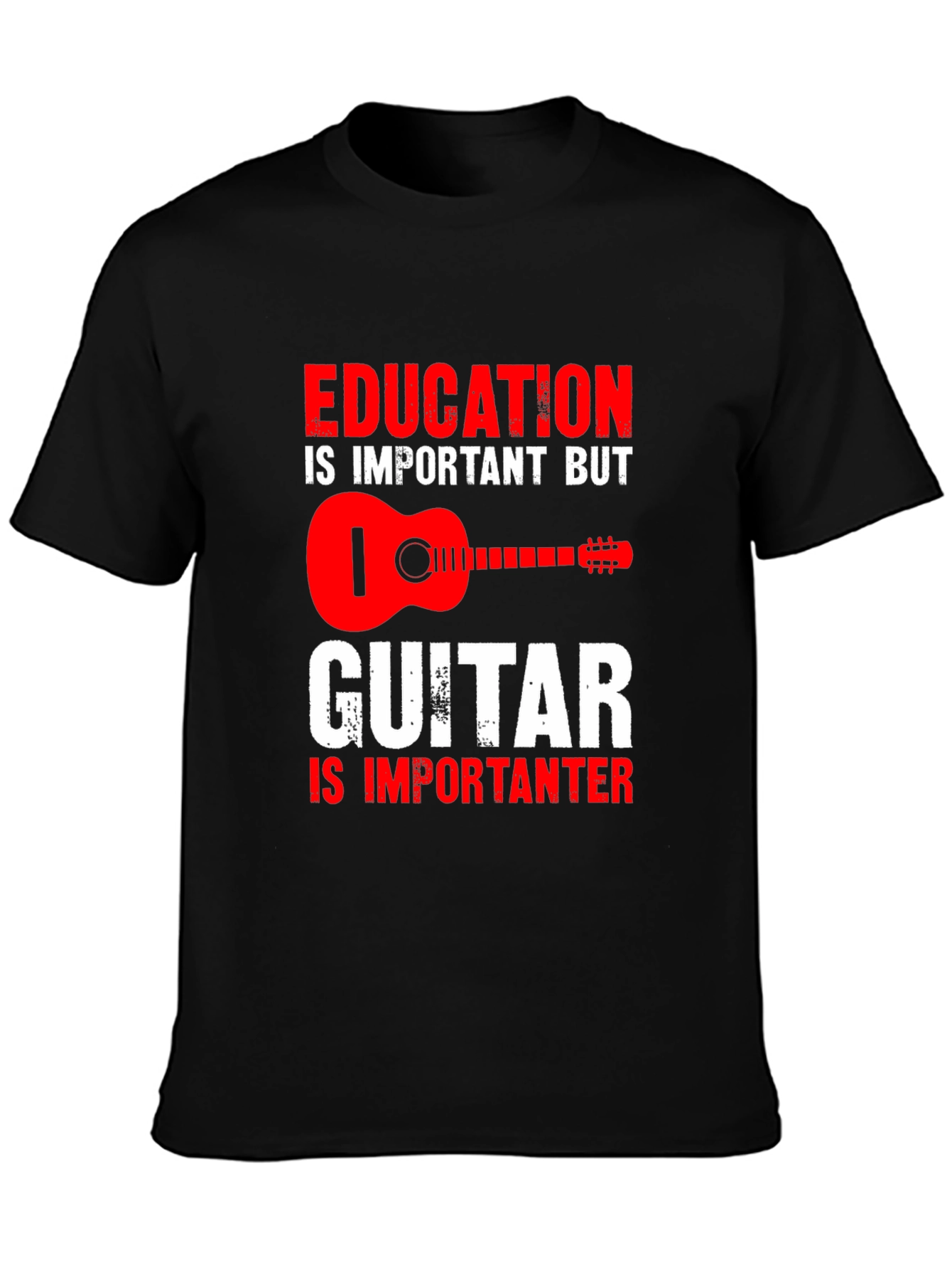 Education vs Guitar T-Shirt
