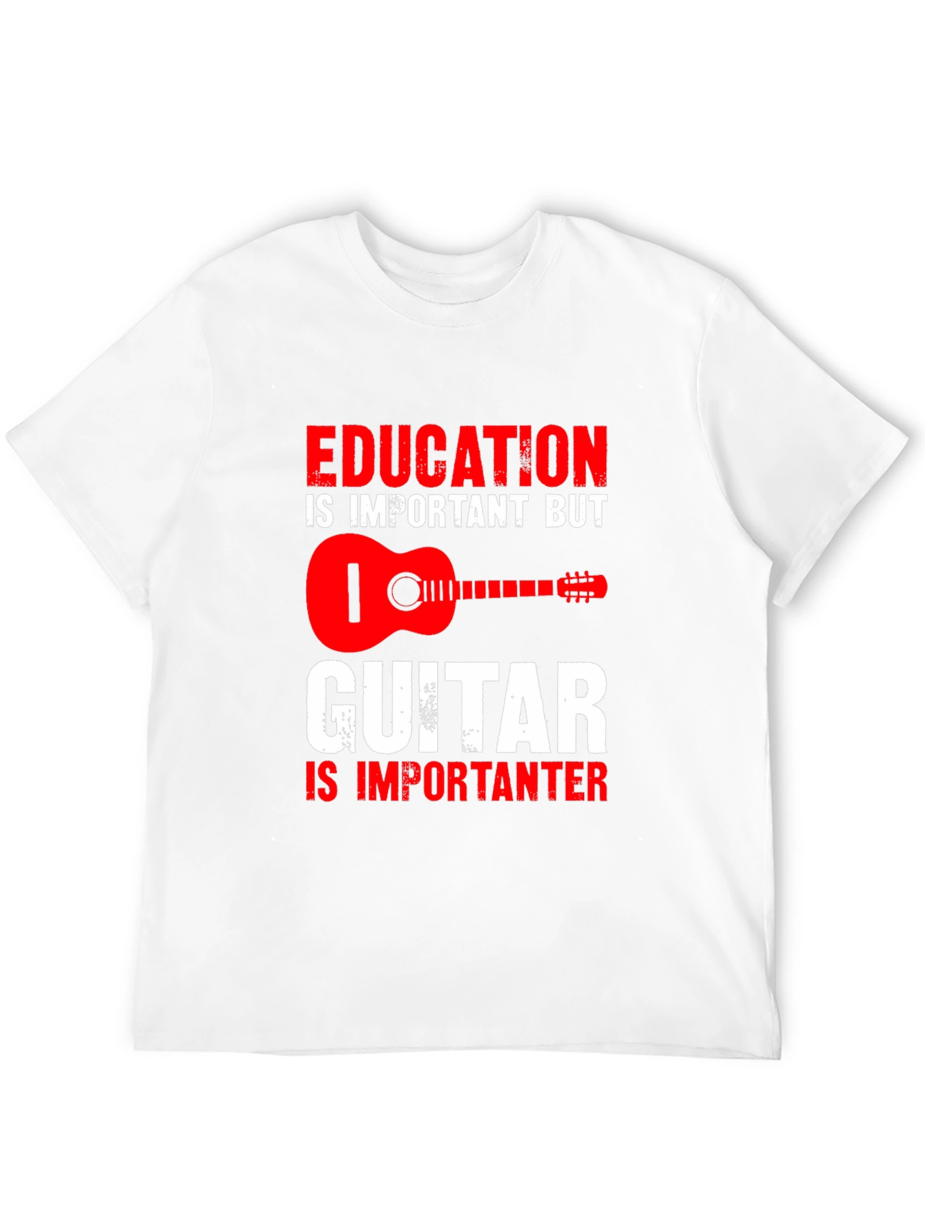 Education vs Guitar T-Shirt