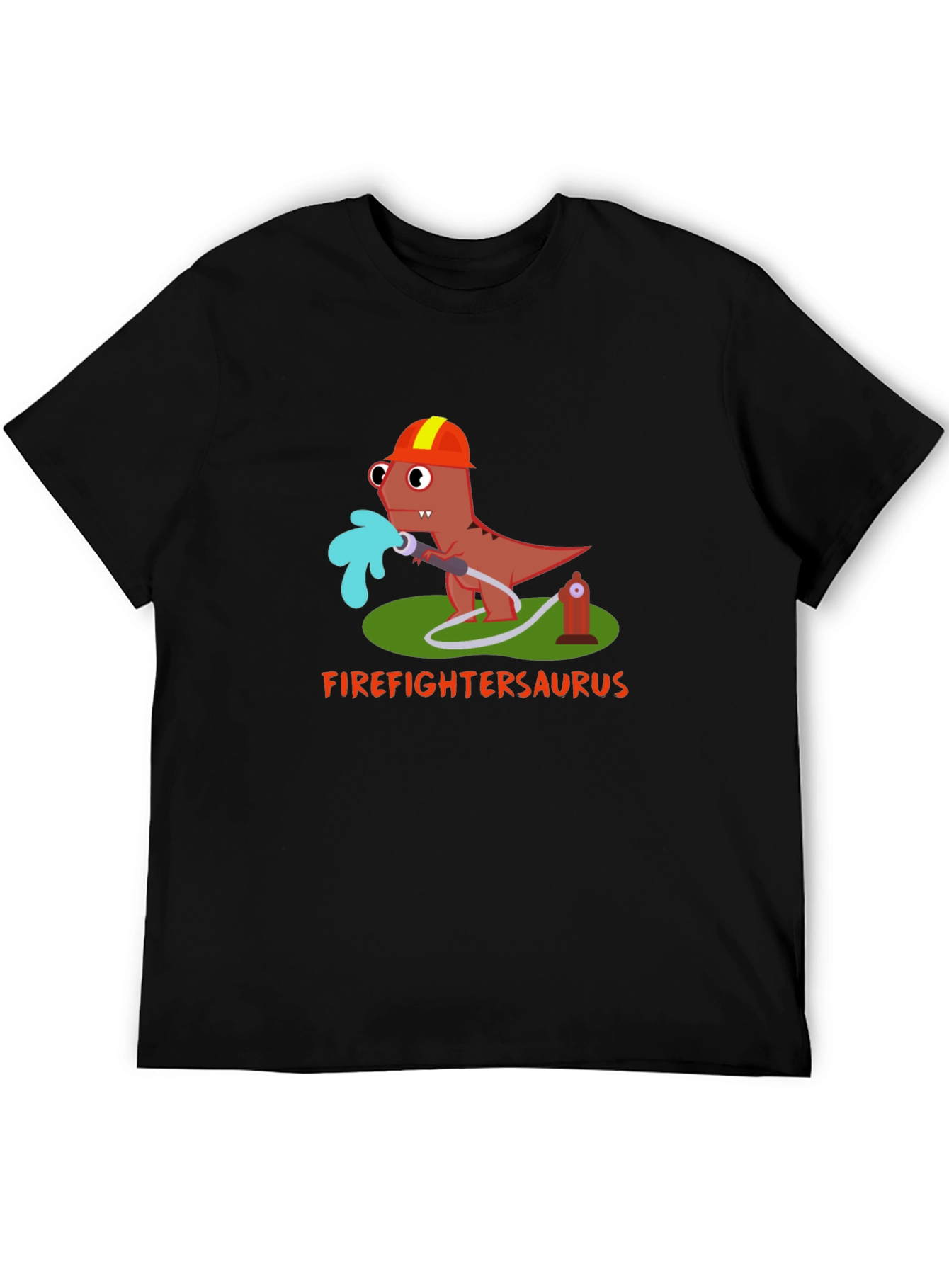 Firefighter Saurus T-Shirt - Dinosaur Lover Tee