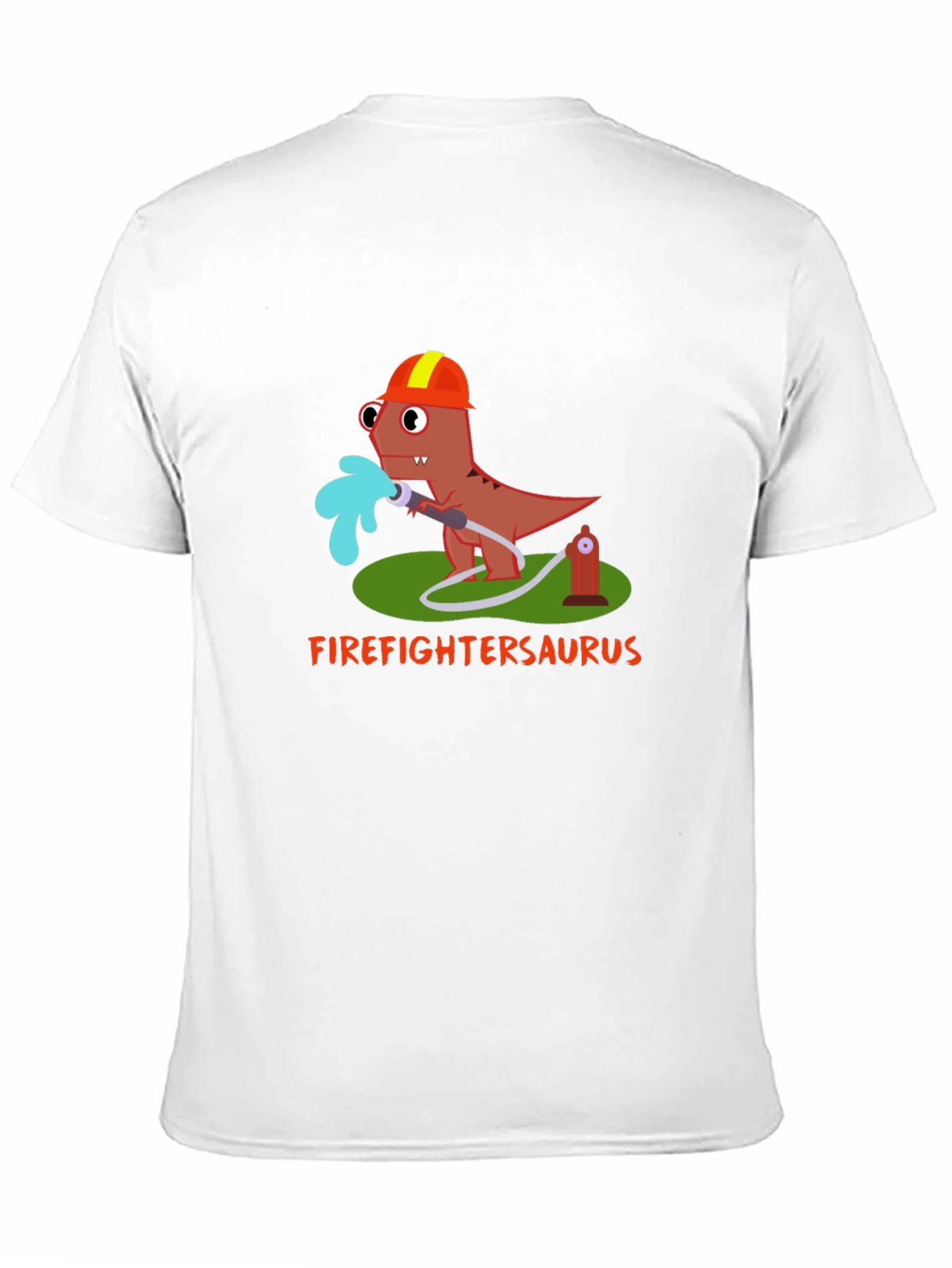 Firefighter Saurus T-Shirt - Dinosaur Lover Tee