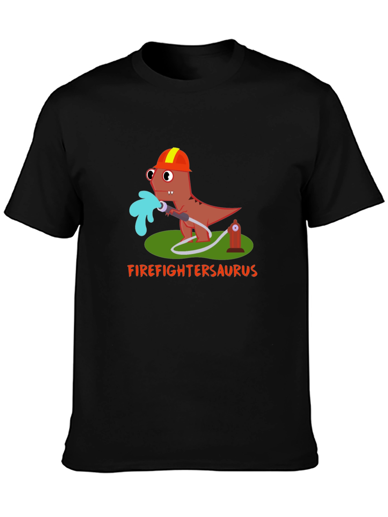 Firefighter Saurus T-Shirt - Dinosaur Lover Tee