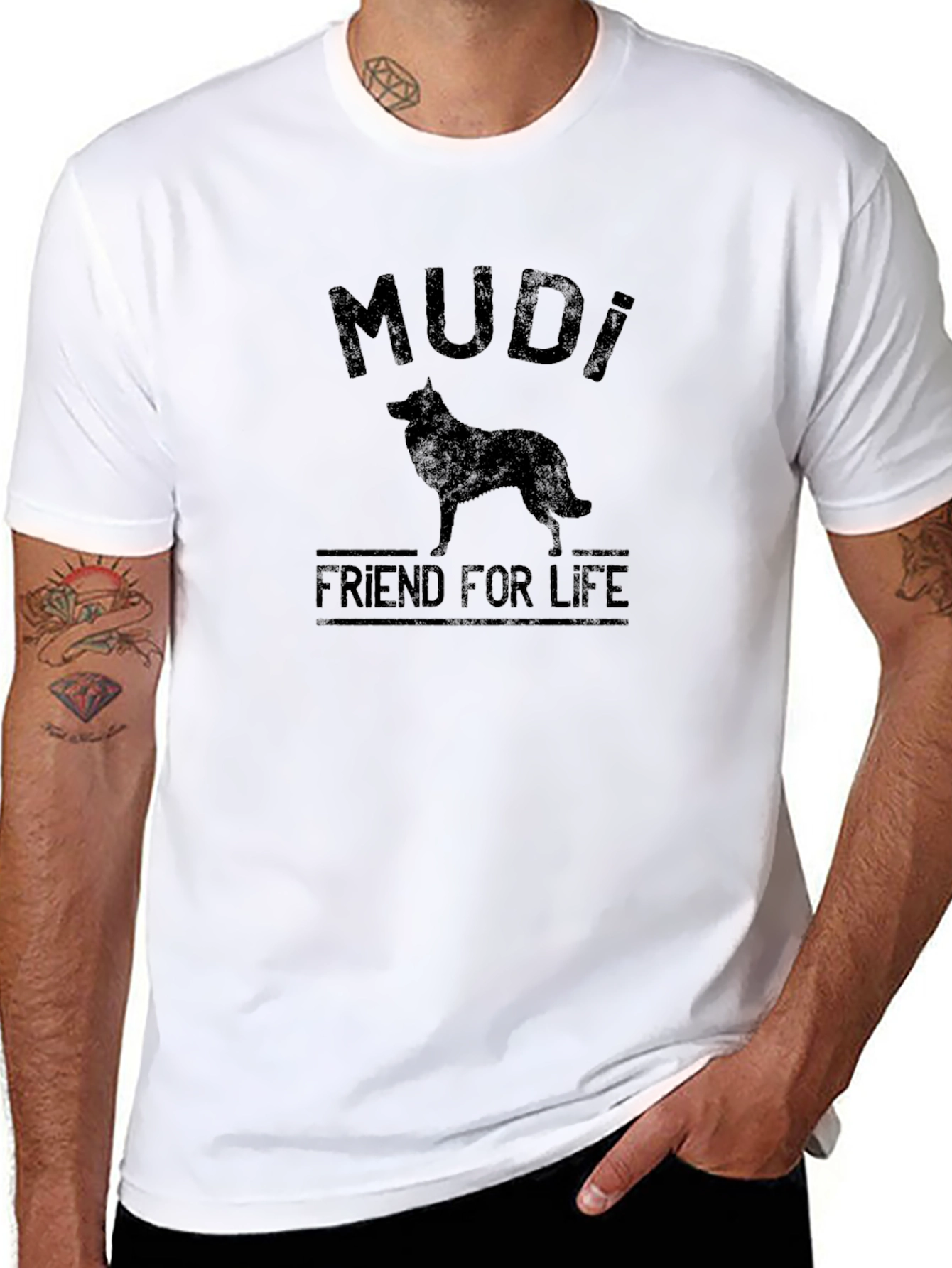 Mudi Dog Breed T-Shirt - Friend for Life