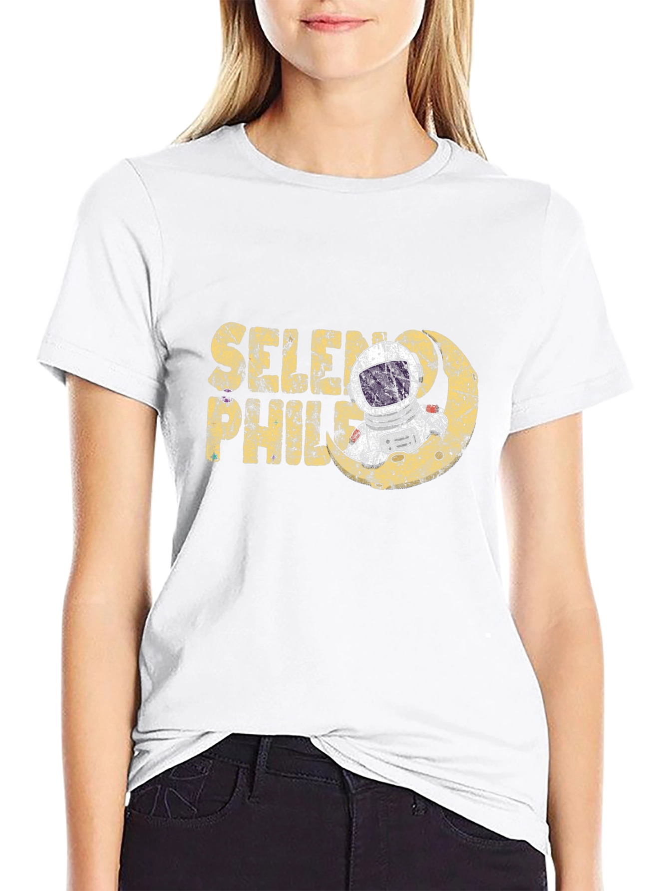 Seleno Philia Astronaut Graphic T-Shirt